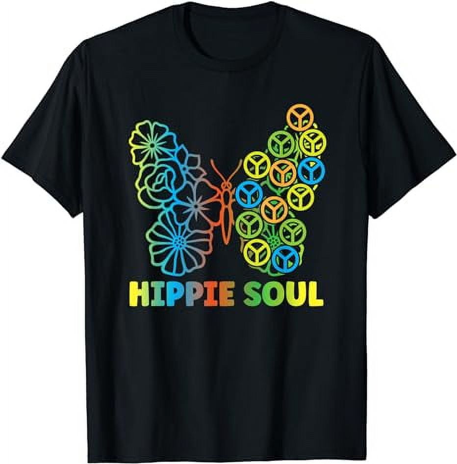 Pretty Hippie Soul Butterfly Peace Signs T Shirt Walmart