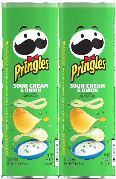 Pringles Sour Cream Onion Potato Crisps Chips Oz Pk Walmart