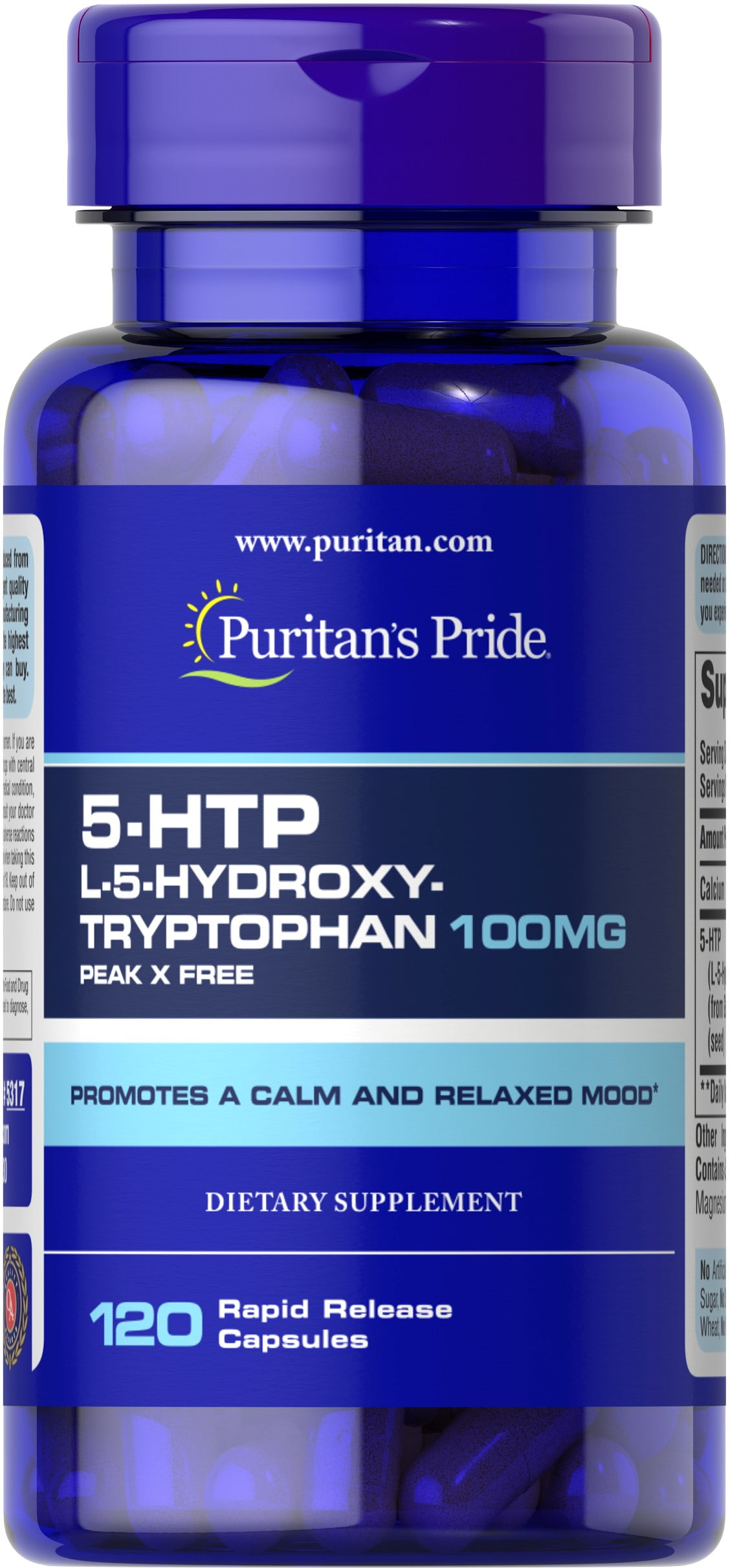 Puritans Pride Htp Mg Griffonia Simplicifolia Capsules Ct