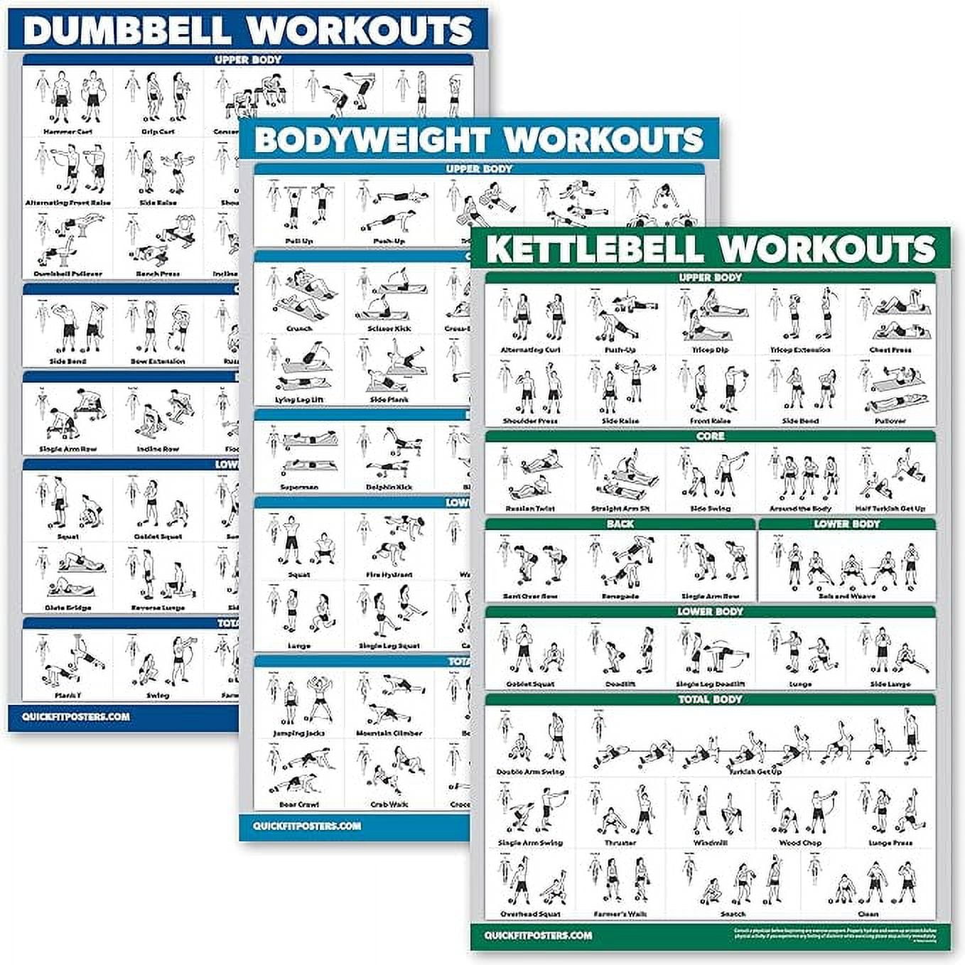 Quickfit Pack Dumbbell Workouts Kettlebell Exercises Bodyweight