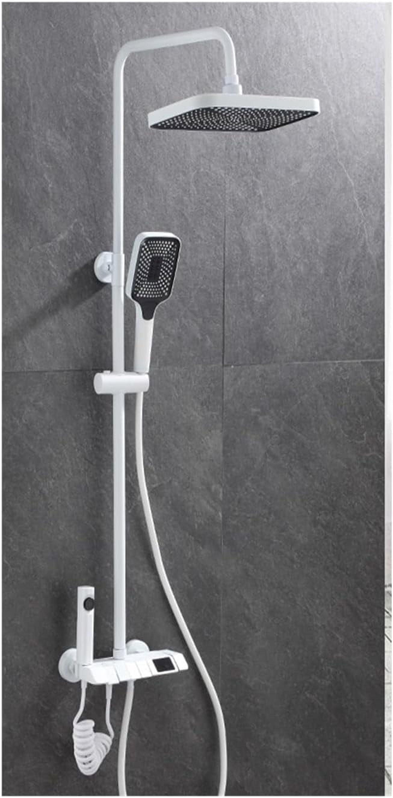 Rainfall Shower System LED Digital Shower Set Bathroom Hot Cold Mixer
