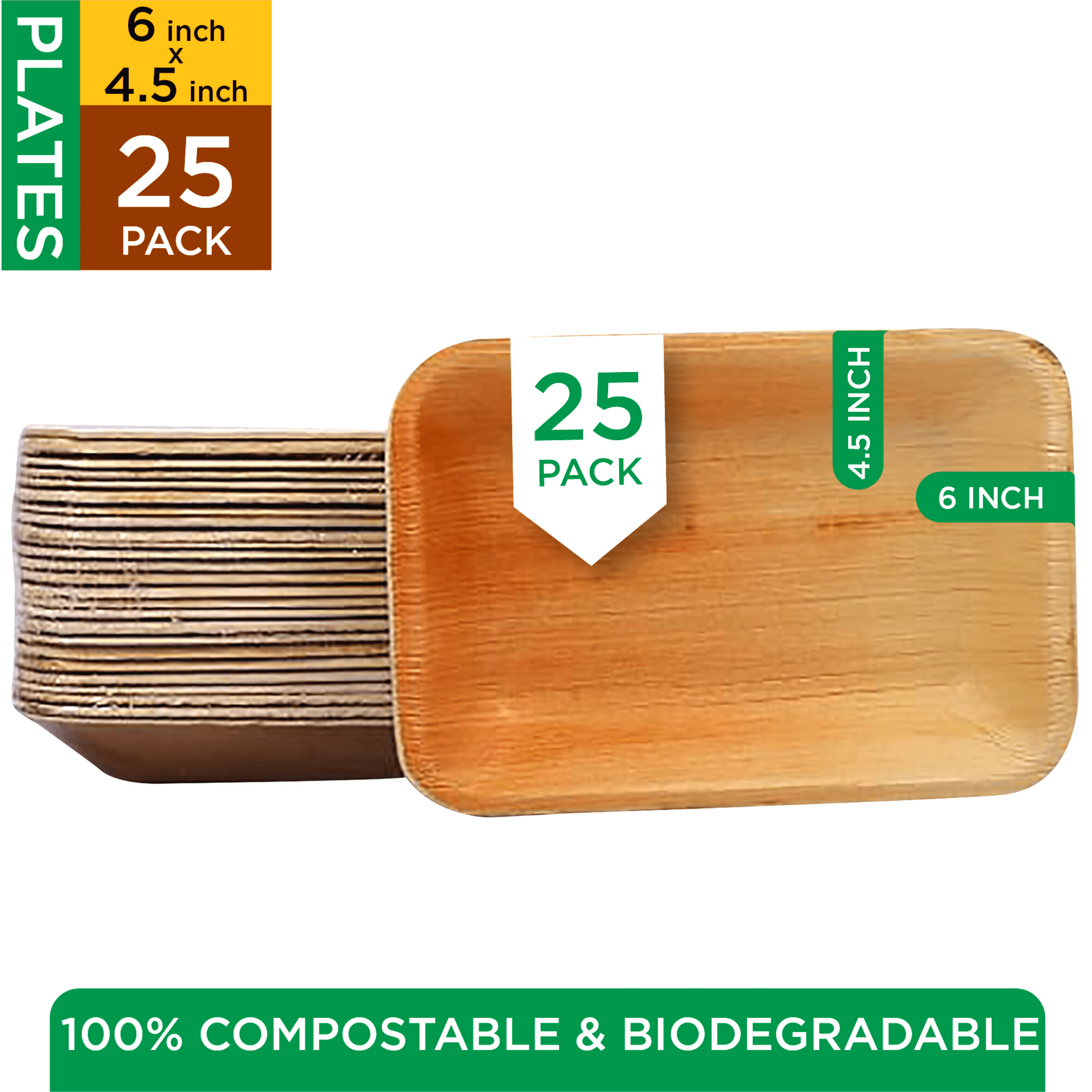 Raj Palm Leaf Plates Pack X Rectangle Plates Like Bamboo