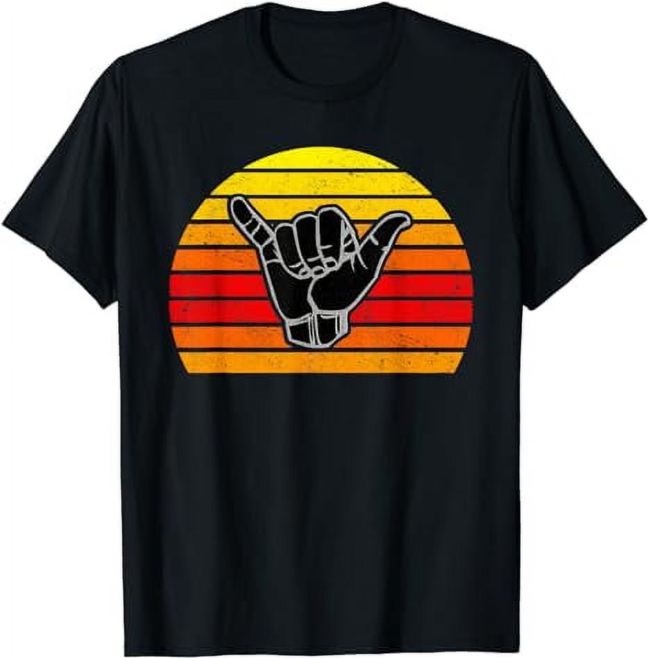 Retro Shaka Surf Sign Cool Vintage Surfer Surfing Gift T Shirt