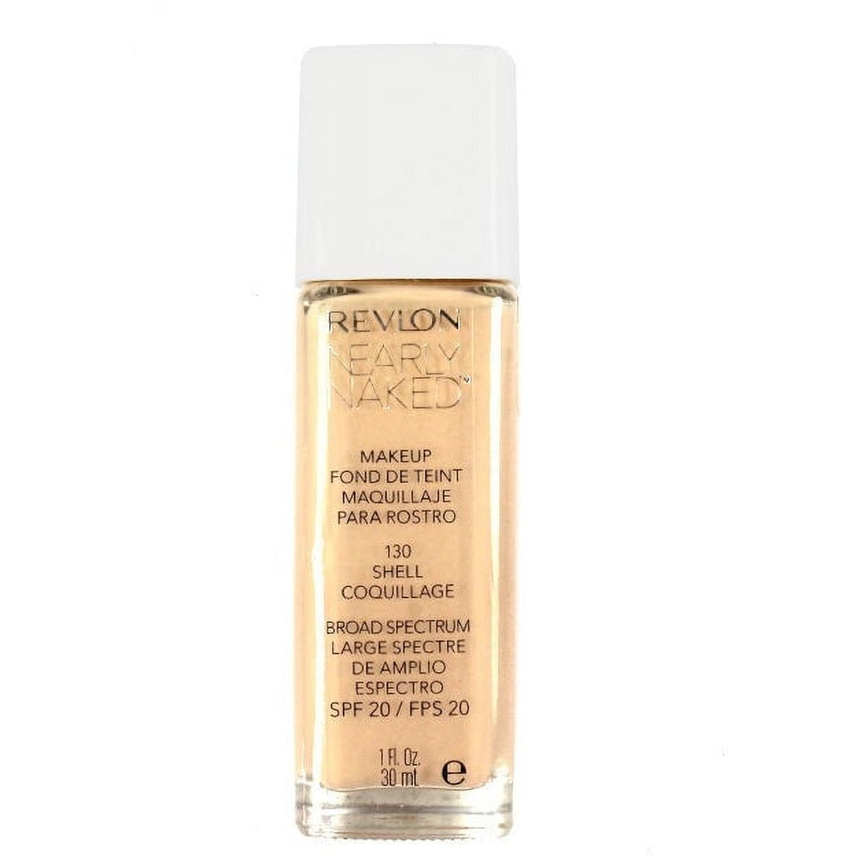 Revlon Foundation Cosmetics Nearly Naked Makeup SPF Shell Fl