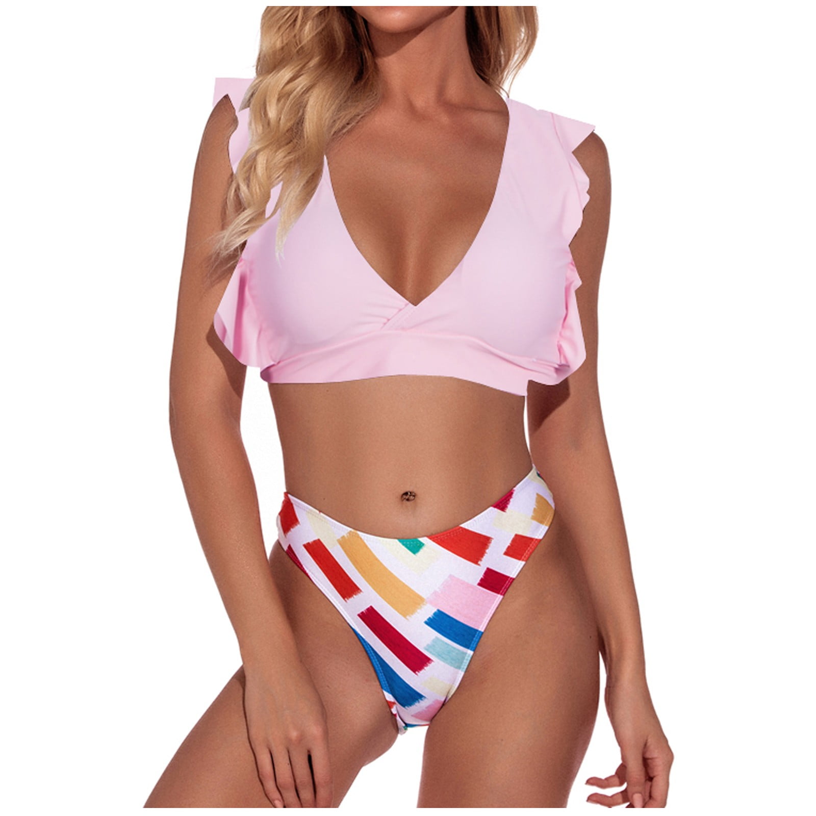 Ruimatai Womens Bikini Swimsuit Bathing Suit Modest High Waisted Bathing Suit Women S Sexy Color