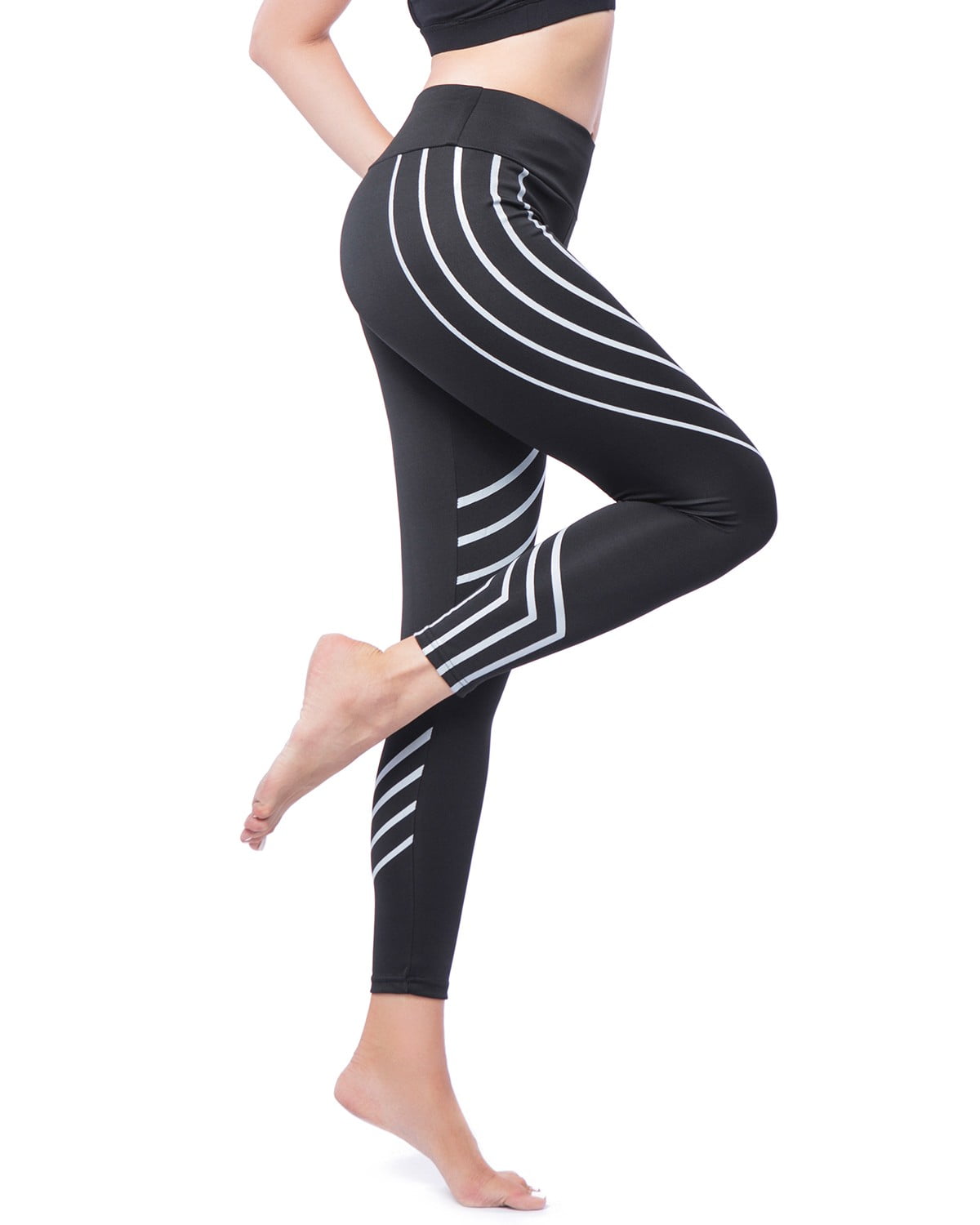 SEASUM High Waist Yoga Leggings For Women Laser Tummy Control Workout