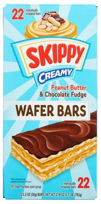 Skippy Creamy Butter Chocolate Fudge Wafer Bars Pack Of