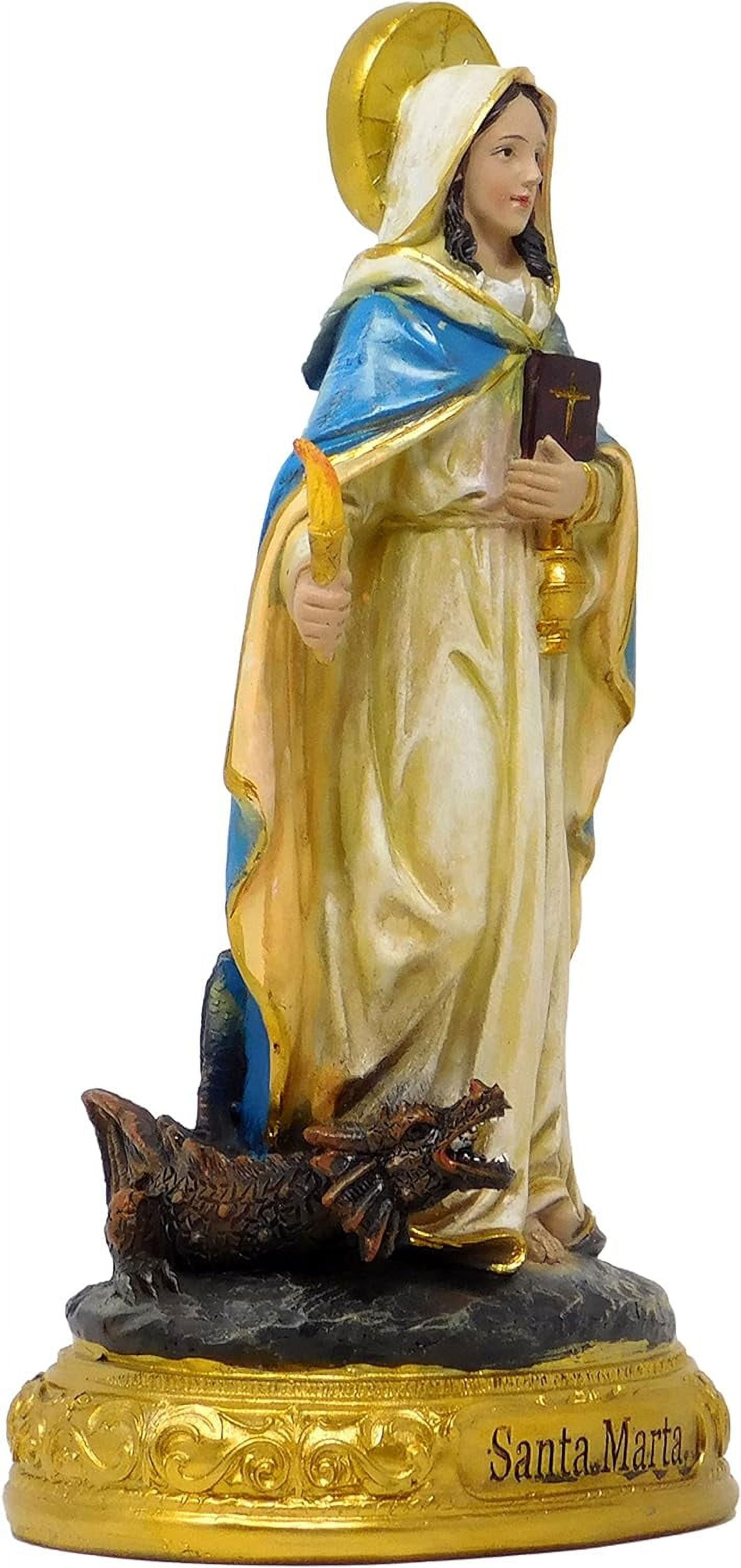 Saint Of Bethany Statue Finely Detailed Resin 8 Inch Tall Figurine