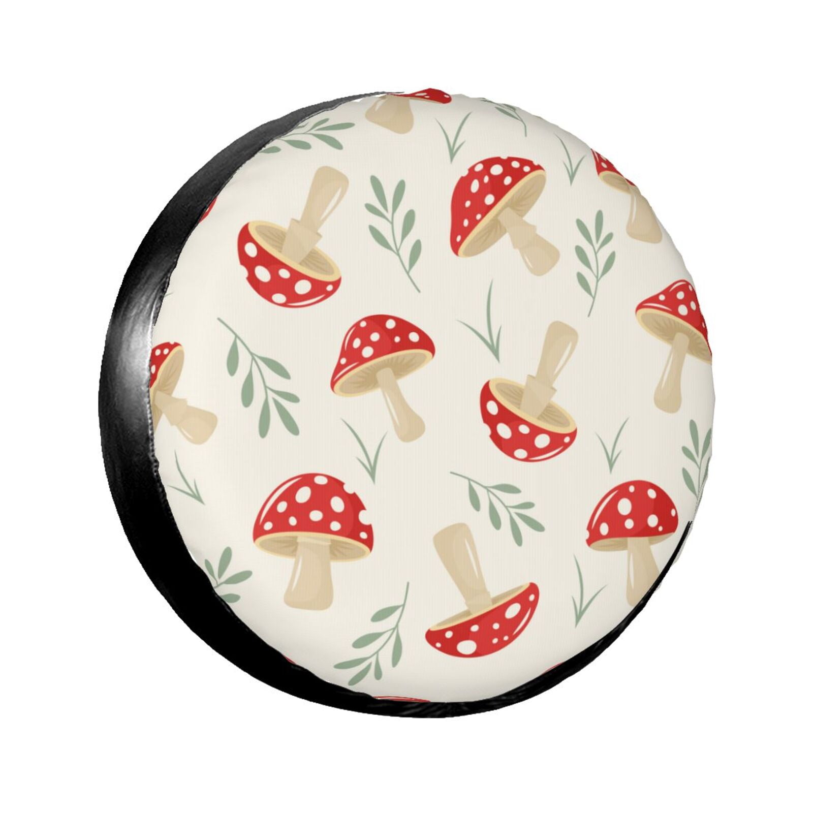 Salelf Cartoon Flat Mushrooms Spare Tire Cover Waterproof Sunproof