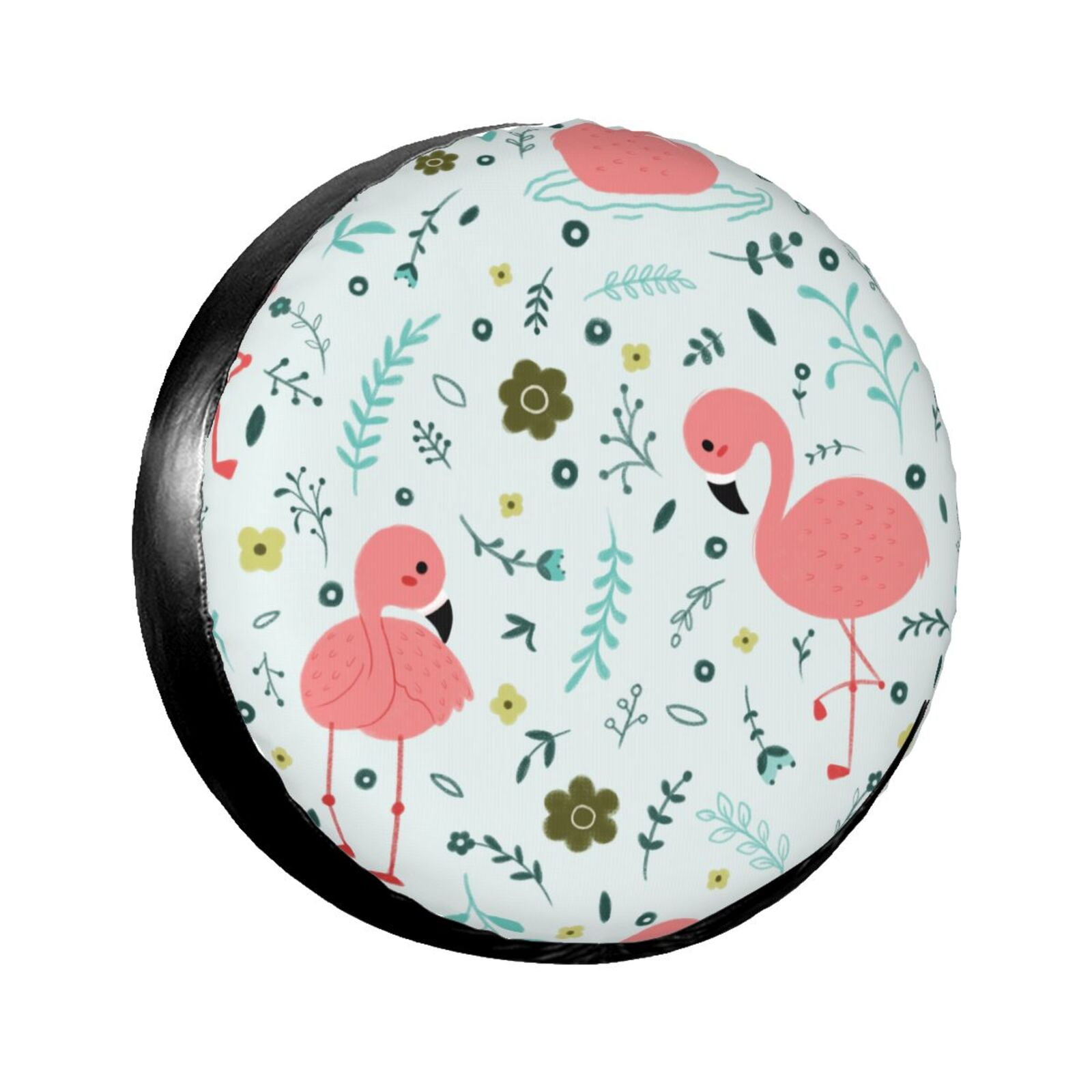 Salelf Cute Flamingo Spare Tire Cover Waterproof Sunproof Wheel