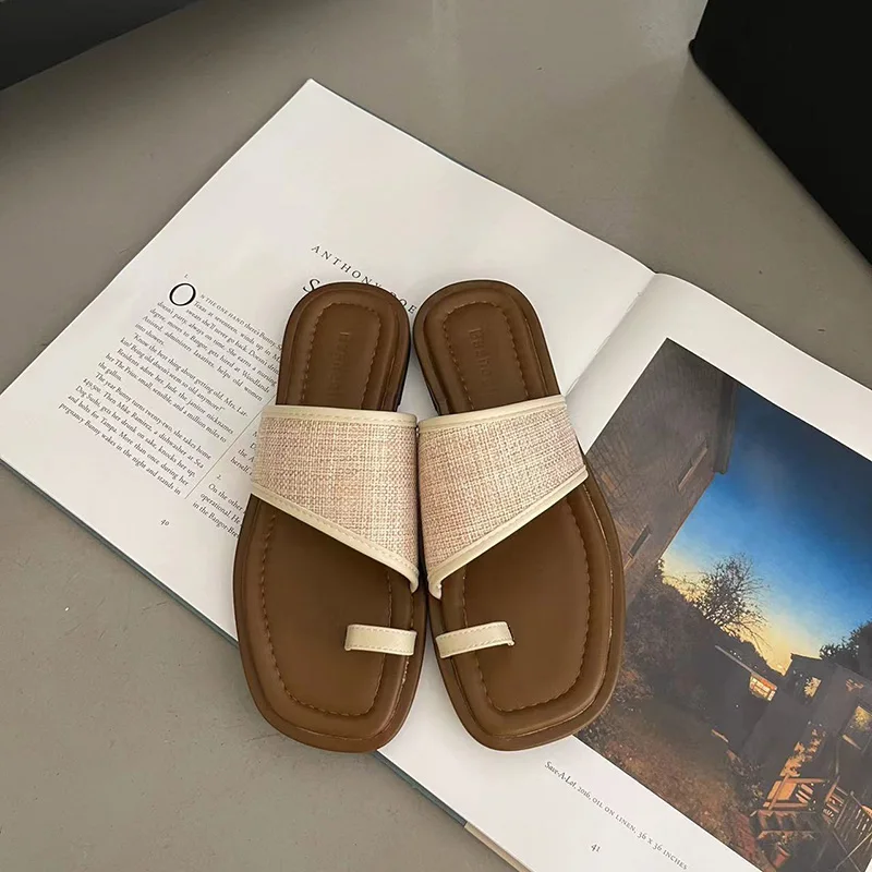 Sandalias De Gladiador Para Mujer Chanclas Planas De Suela Suave