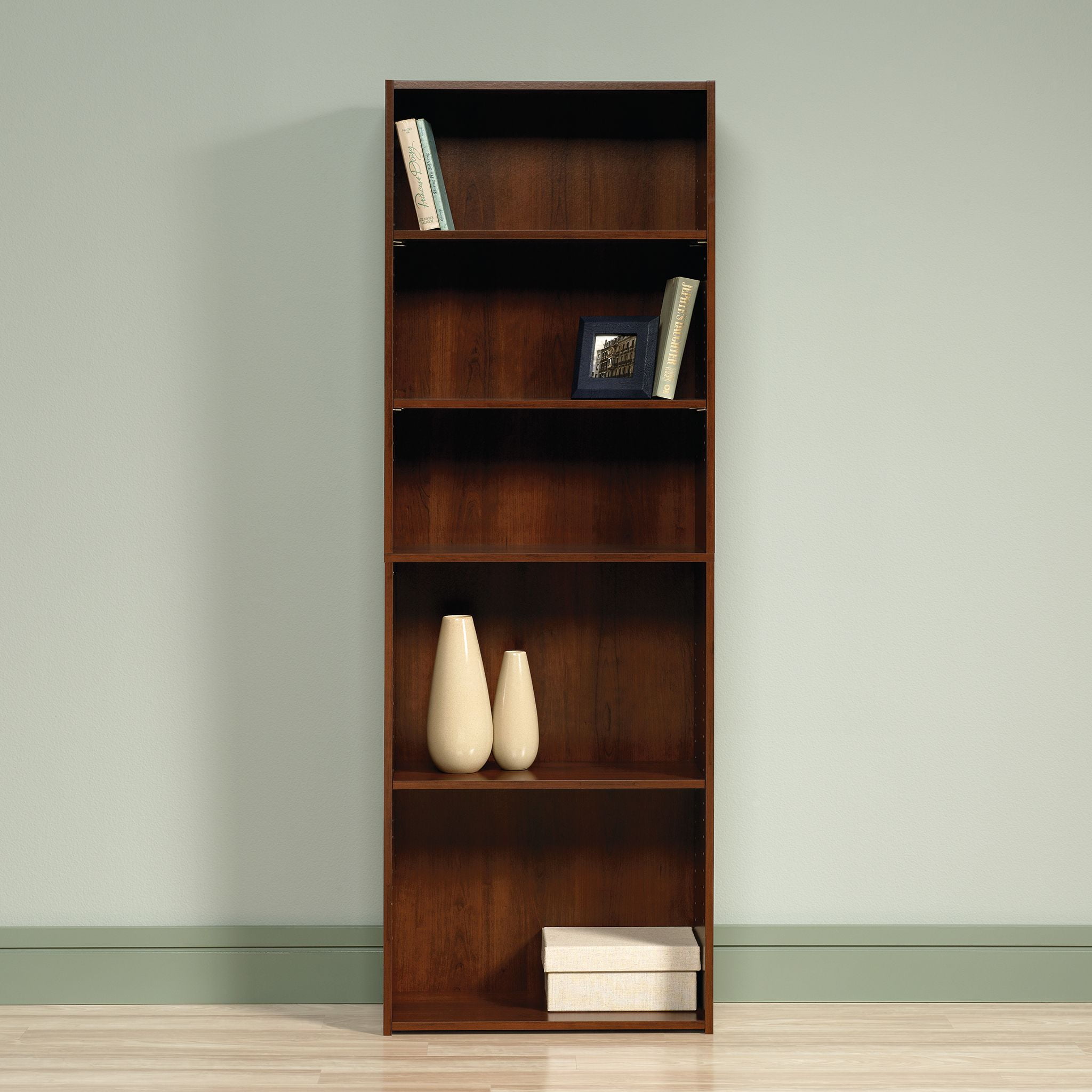 Sauder Beginnings Engineered Wood 5 Shelf Bookcase In Brook Cherry