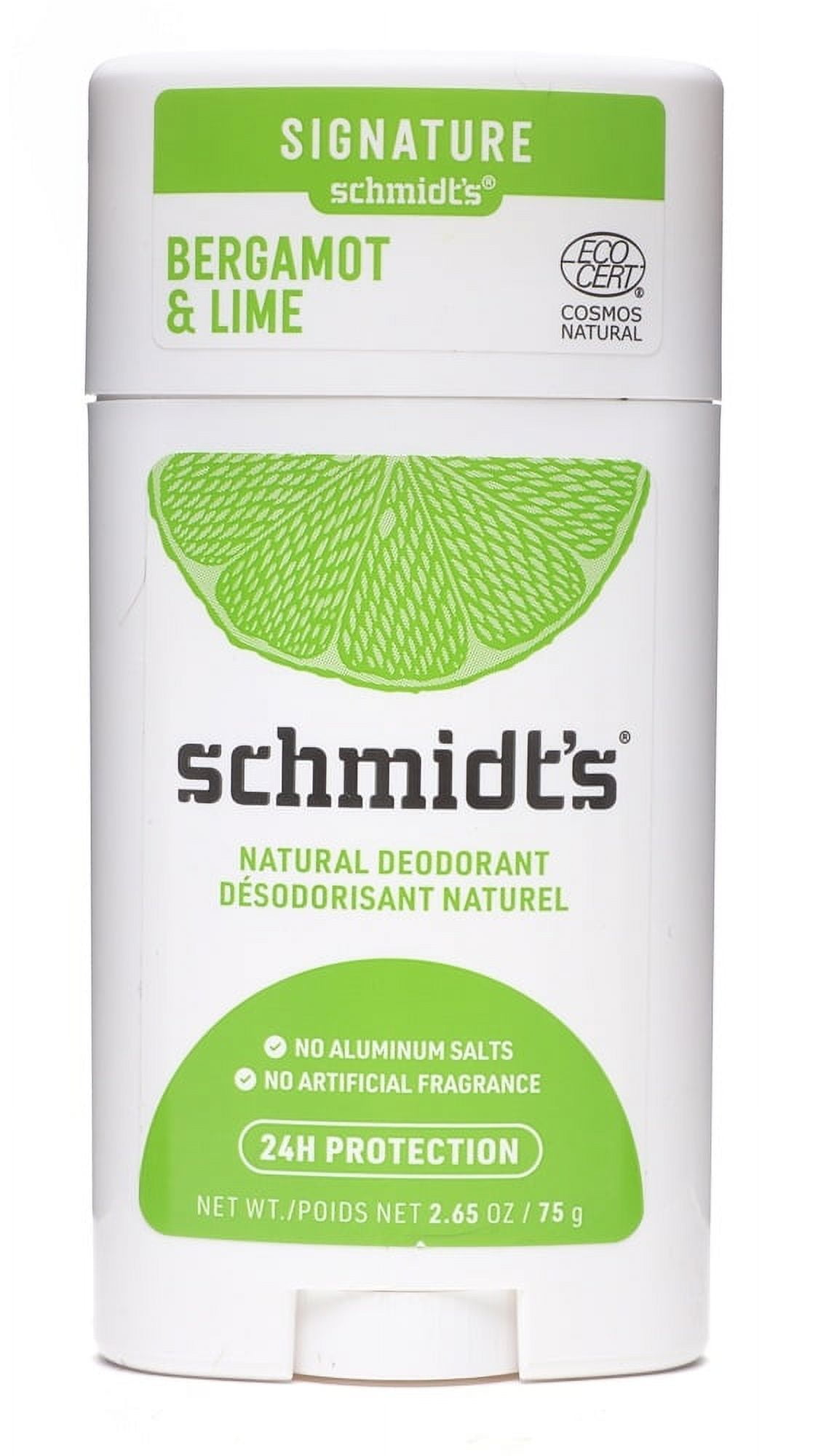 Schmidt S Natural Plant Based Bergamot Lime Vegan Deodorant Aluminum