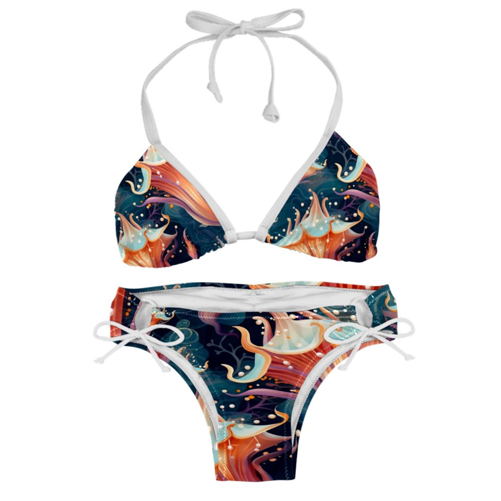 Sea Slug Detachable Sponge Adjustable Strap Bikini Set Two Pack Swim