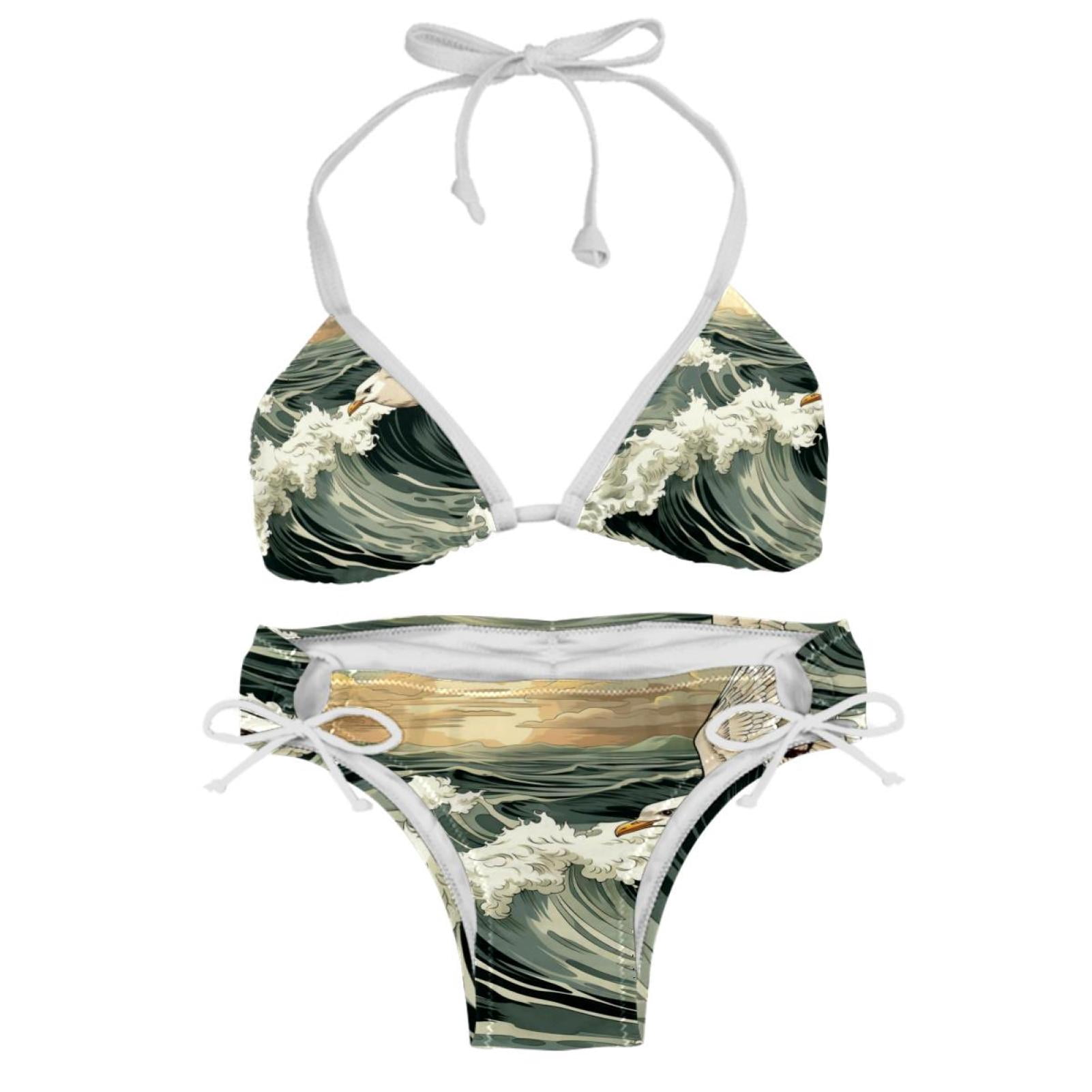 Seagull Chic Bikini Set With Detachable Sponge Adjustable Strap 2