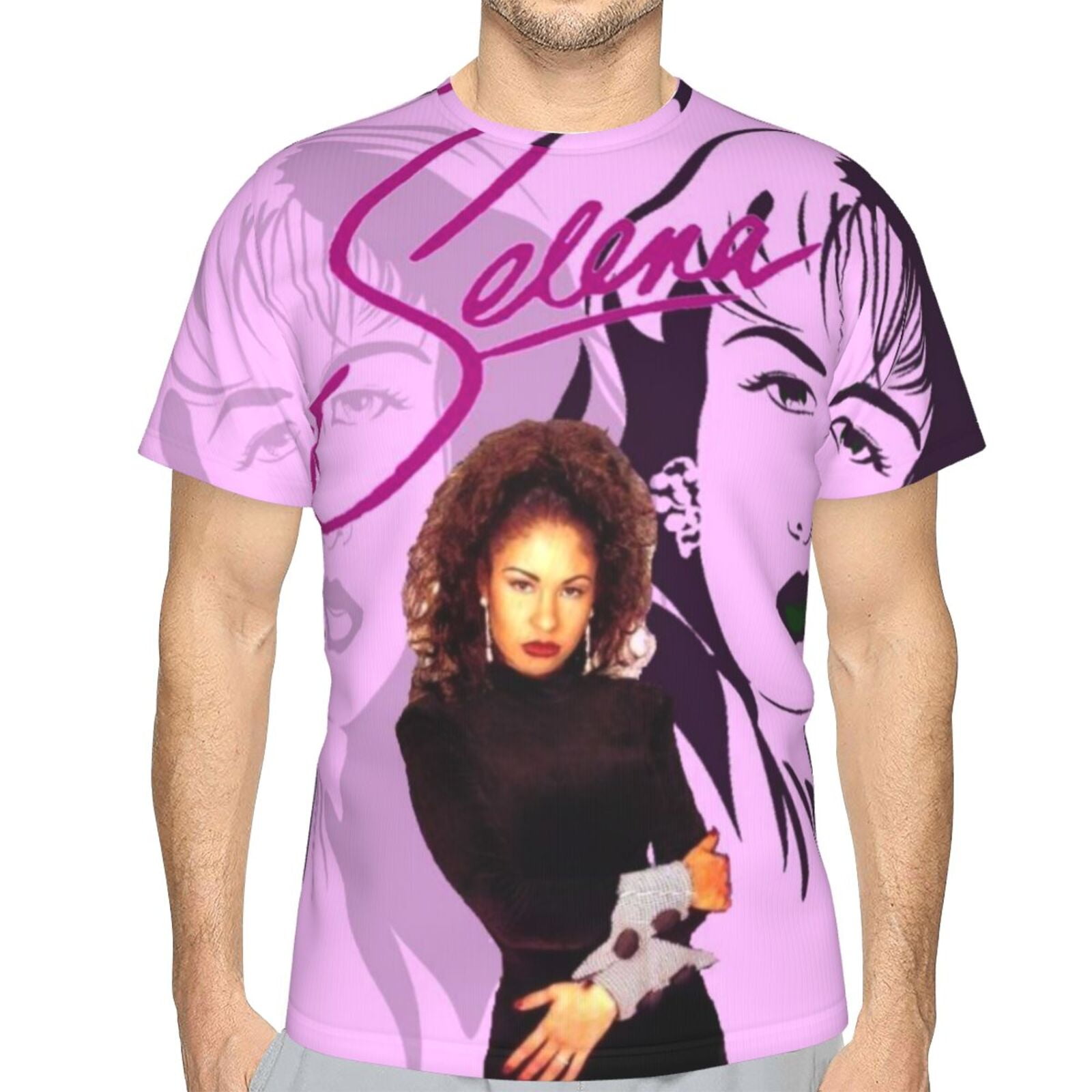 Selena Quintanilla Unisex D Pattern Printed Short Sleeve T Shirts