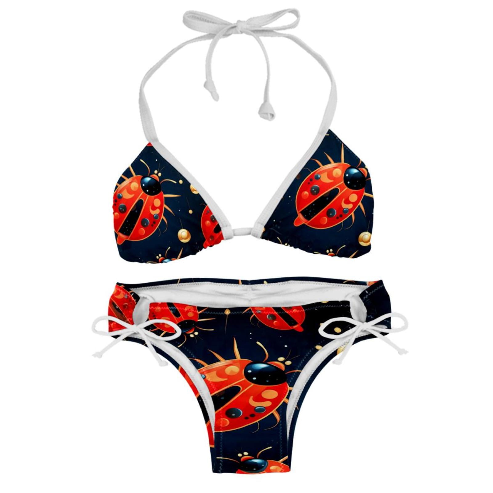 Seven Starred Ladybird Two Pack Bikini Set With Detachable Sponge And