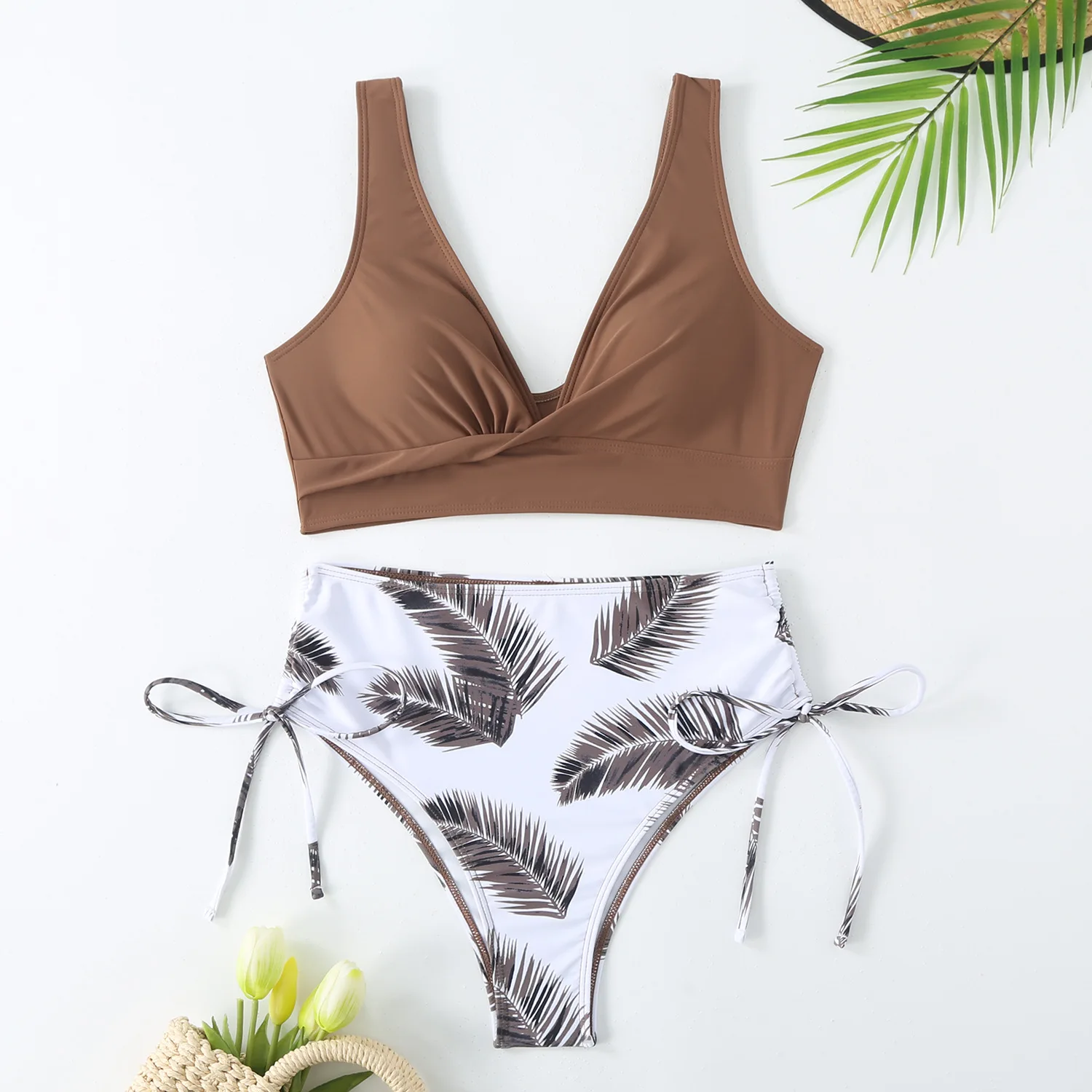Sexy Bikini 2024 Swimsuit Women Trend Swimwear Female High Waisted