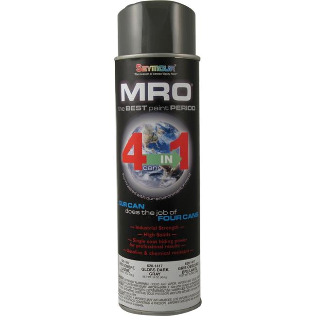 Seymour 20 Oz MRO Heavy Duty Spray Paint Dark Gray Walmart