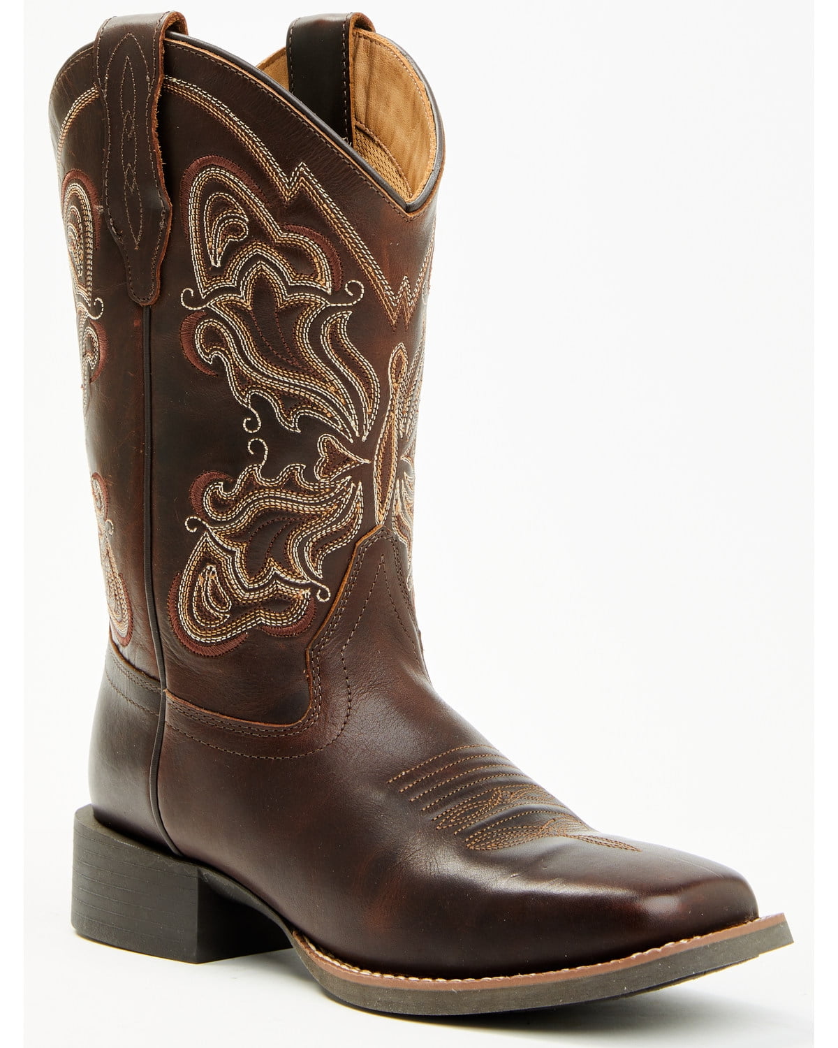 Shyanne Women S Flynn Western Boot Square Toe Brown M Us Walmart