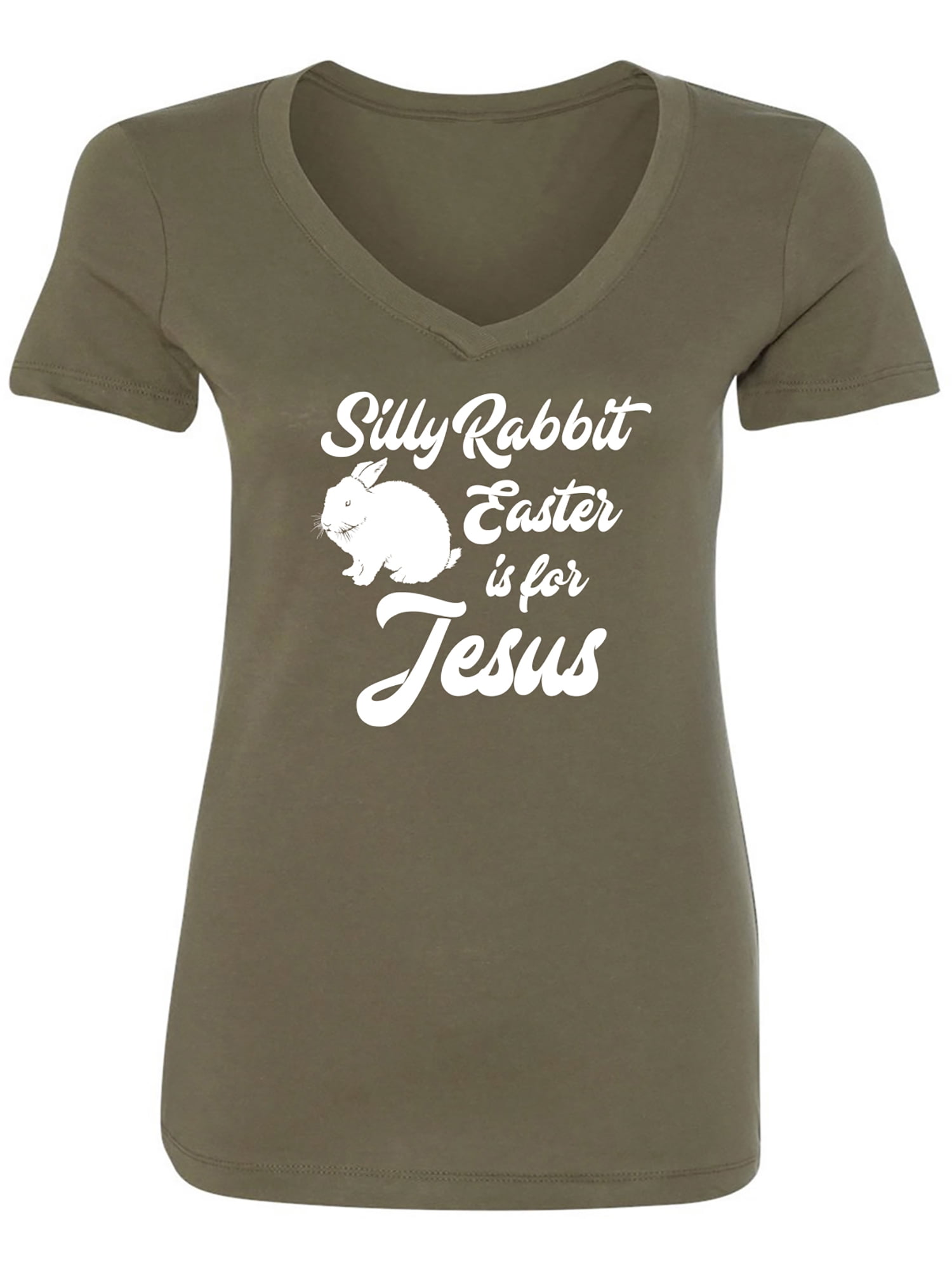 Silly Rabbit Easter Is For Jesus Womens V Neck T Shirt Walmart