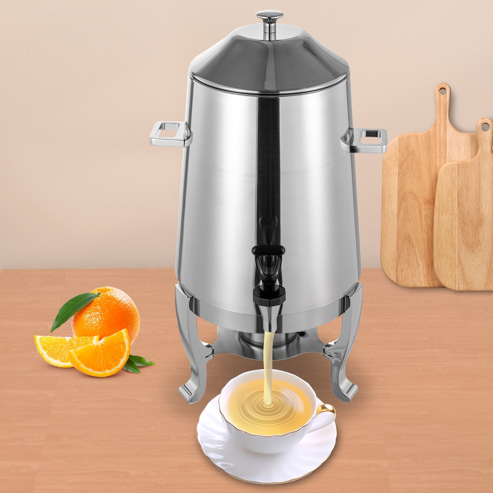 Silver Hot Beverage Dispenser Hot Drinks Dispenser Coffee Chafer Hot Water Dispenser Gal