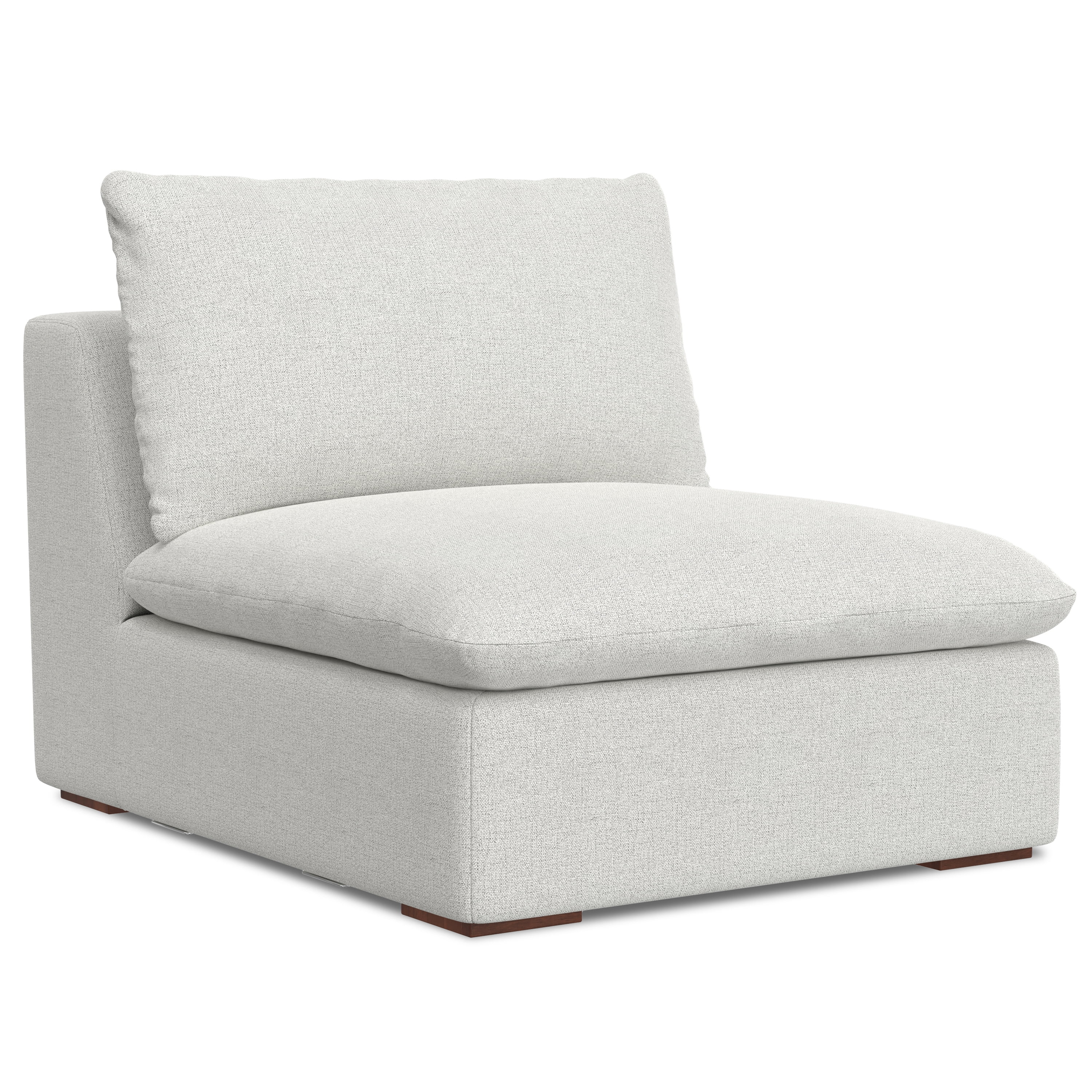 Simpli Home Jasmine Center Armless Sofa Module In Velvety Chenille