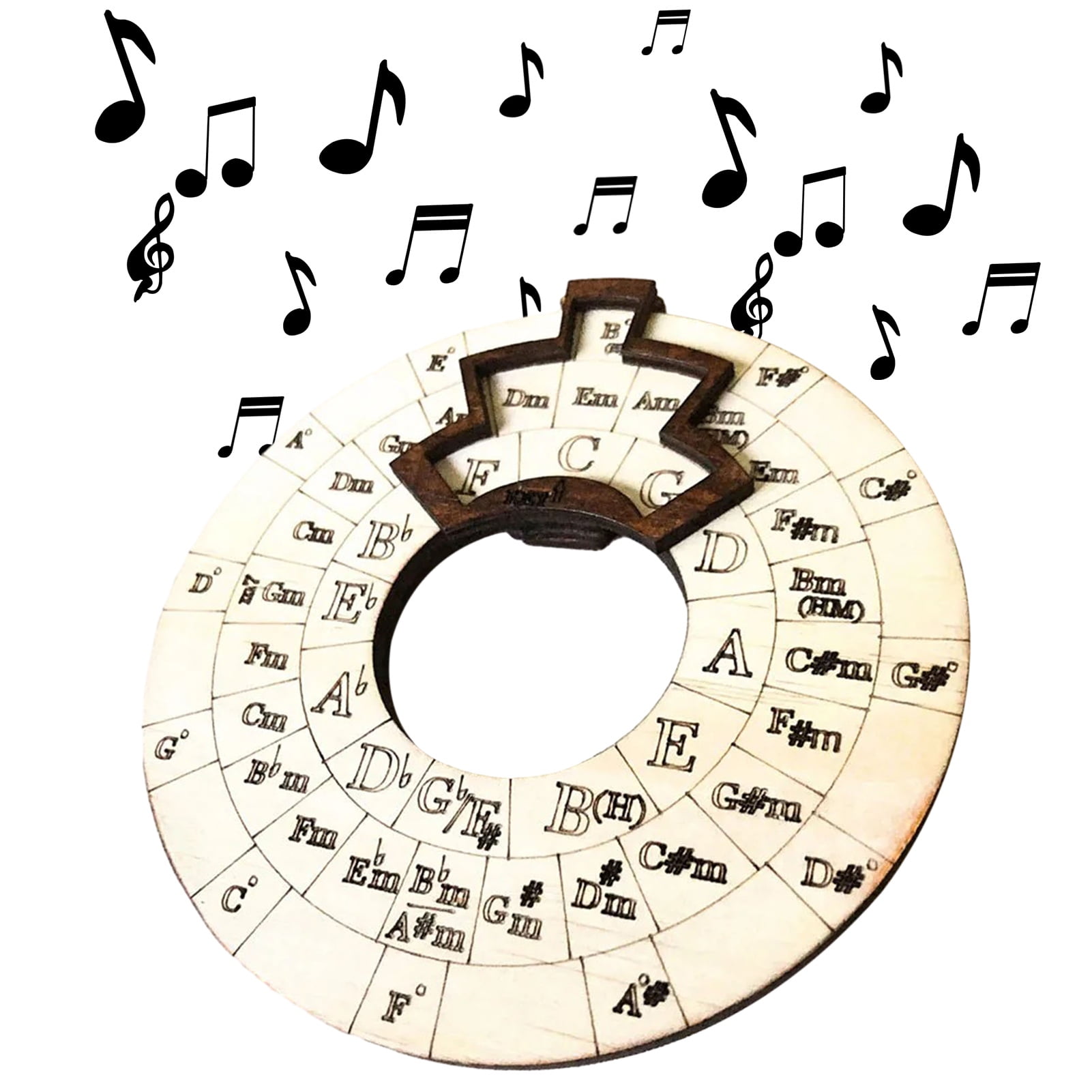 Sioweci Wooden Melody Tool Adjustable Smooth Edge Handmade Circle