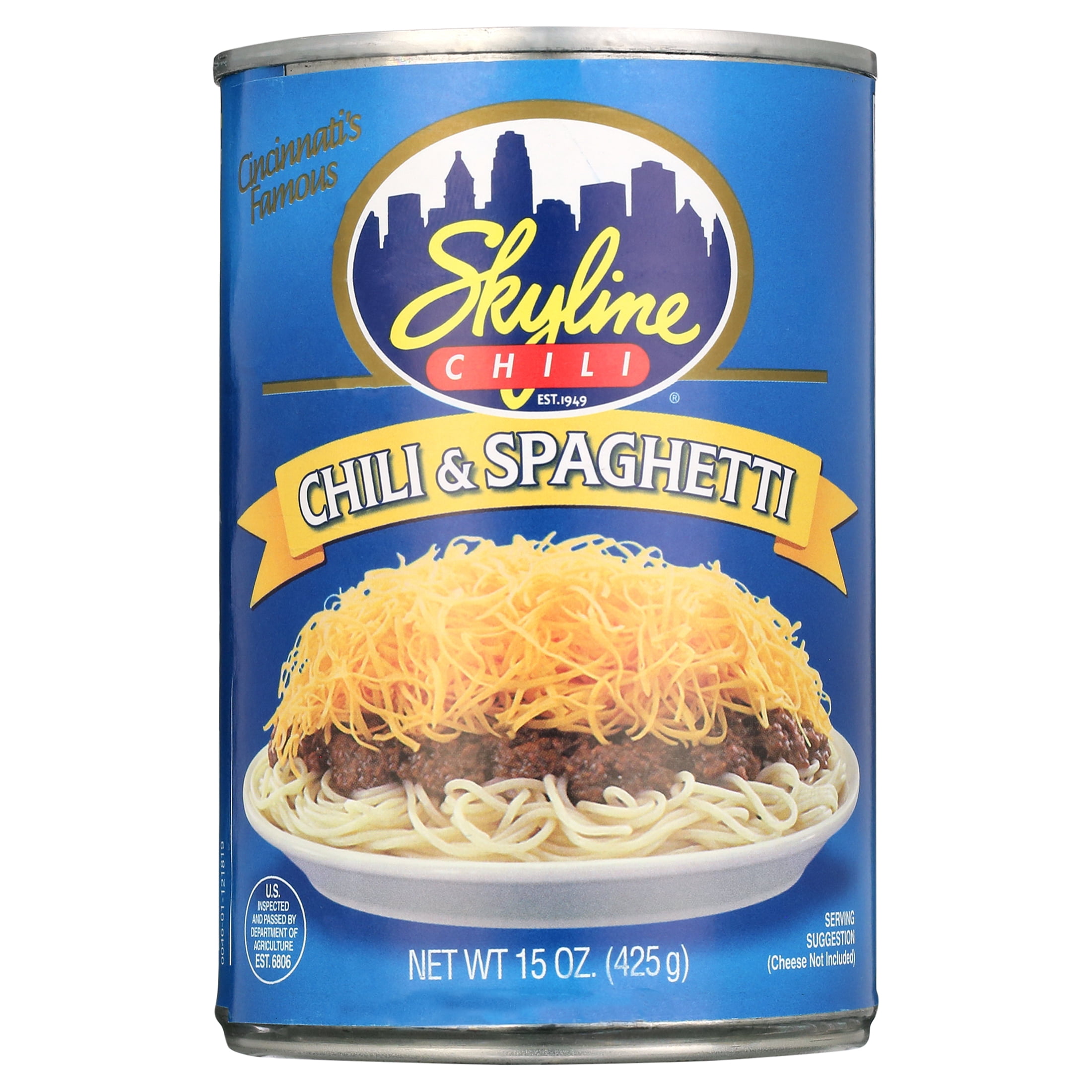 Skyline Chili Microwavable Beef Spaghetti Meal 15 Oz Walmart