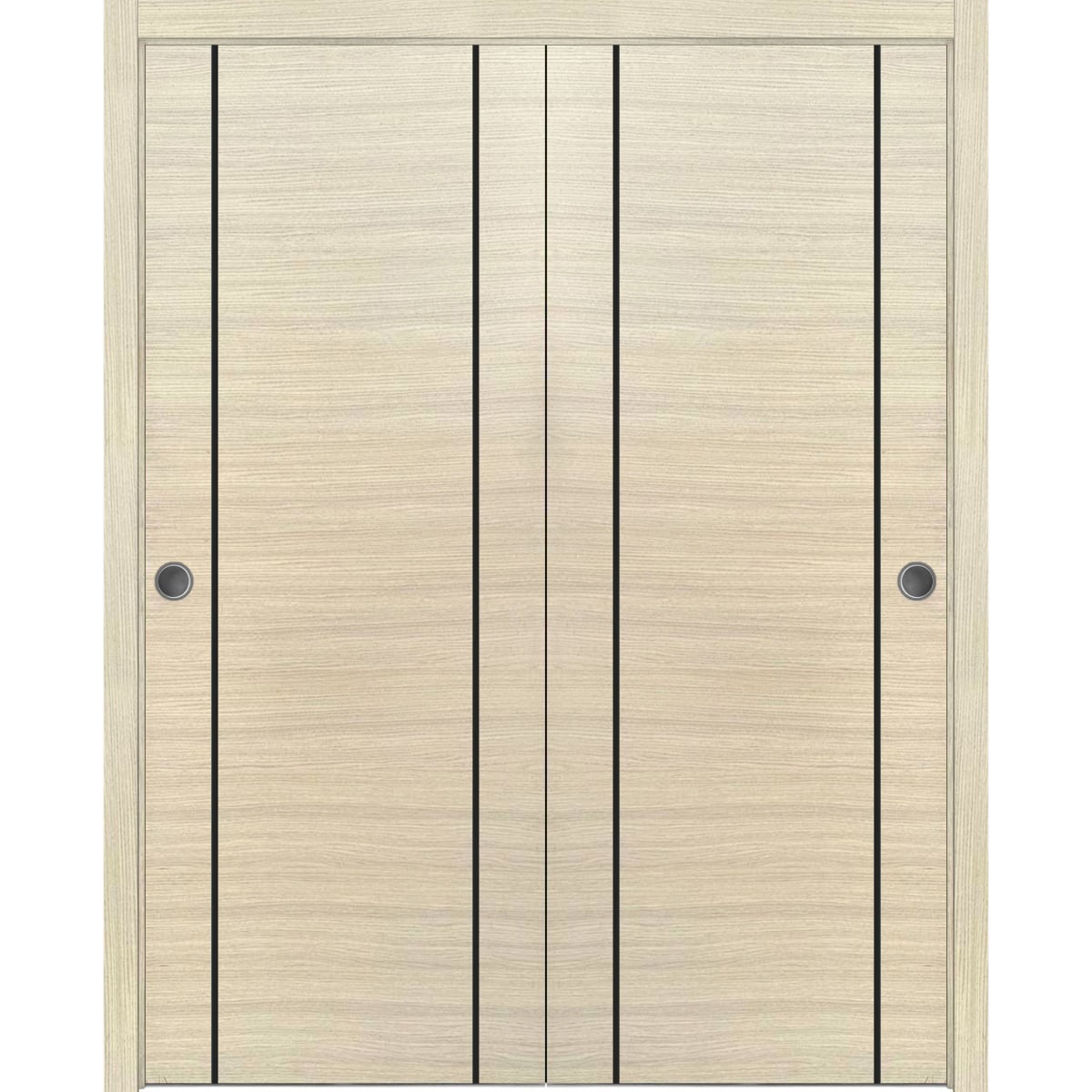 Sliding Closet Bypass Doors X Inches Planum Natural Veneer