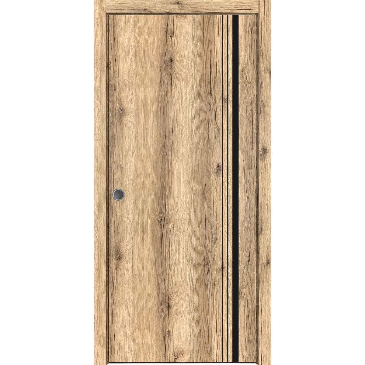 Sliding French Pocket Door X Inches With Planum Oak With