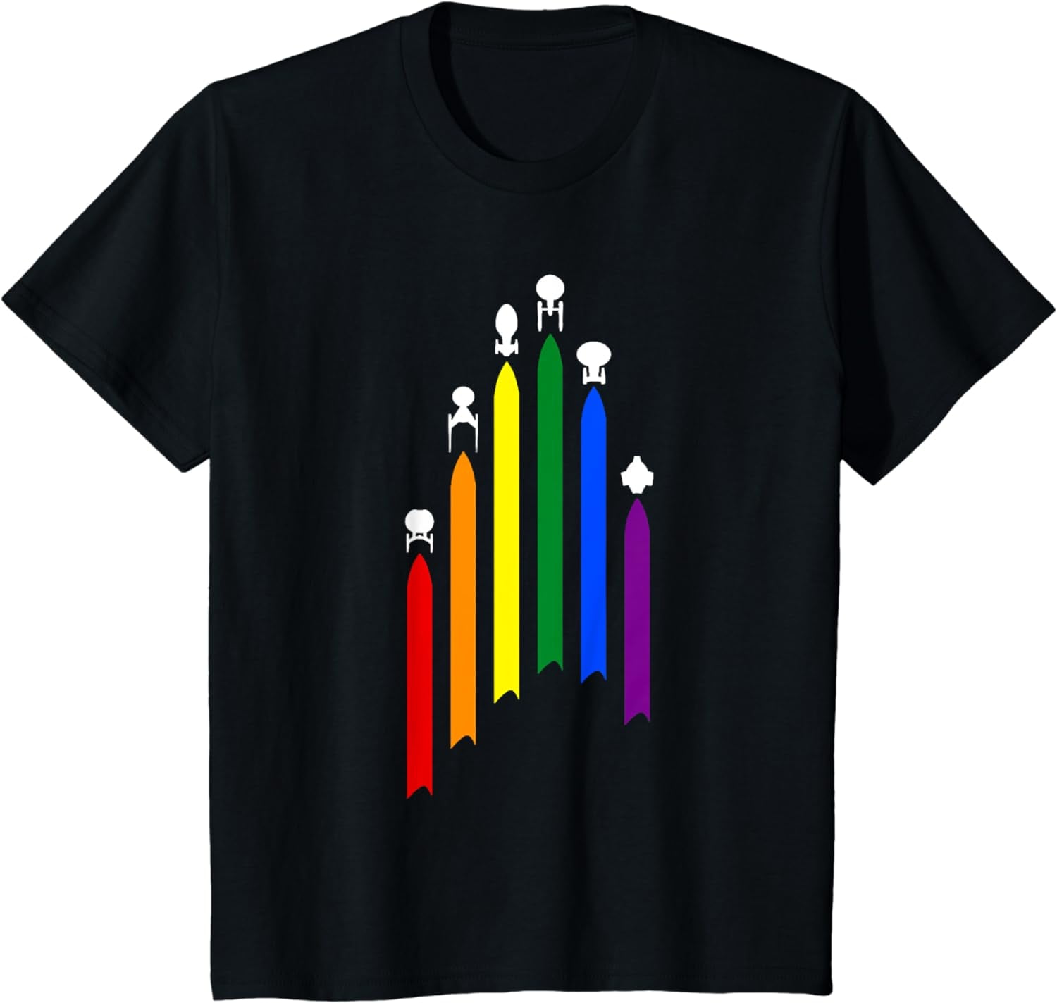 Spaceship Lgbt Flag Gay Pride Month Transgender Rainbow T Shirt Walmart