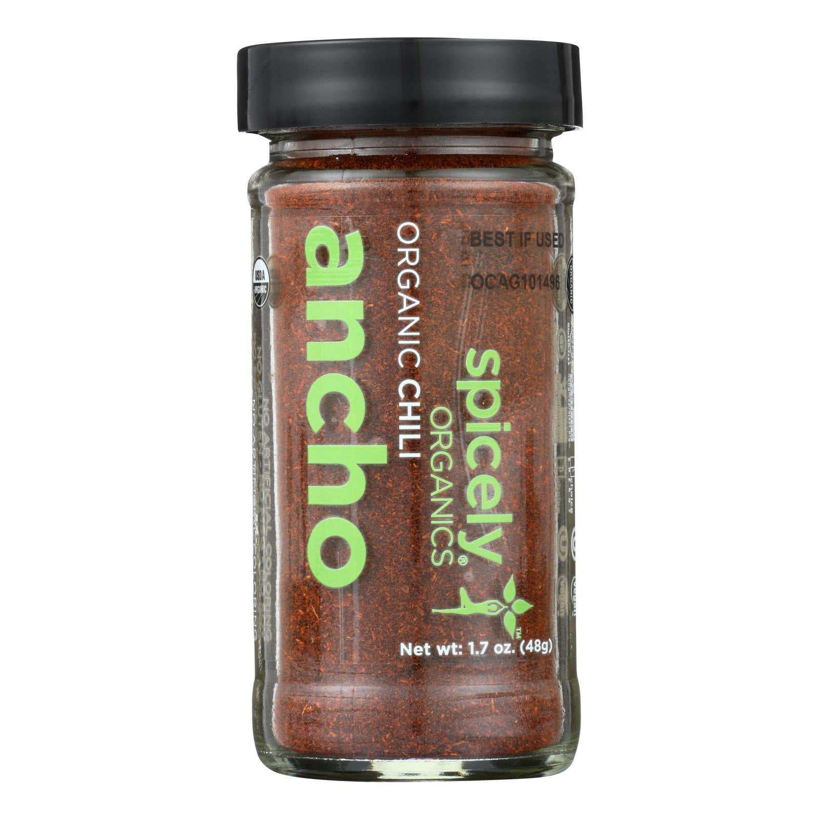 Spicely Organics 1 7 Oz Organic Org Chili Ancho Ground Walmart