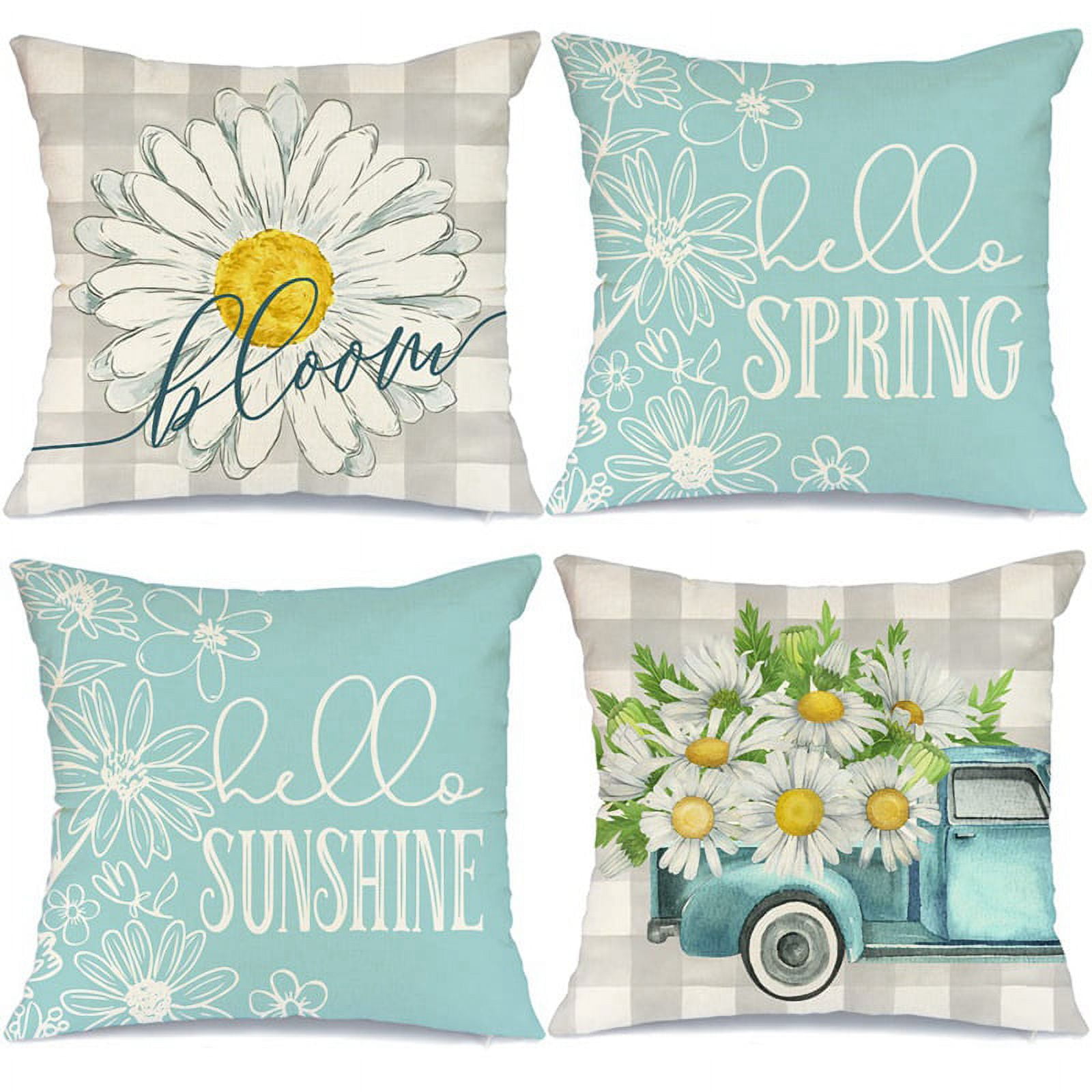 Spring Pillow Covers X Farmhouse Throw Pillows Spring Decorations