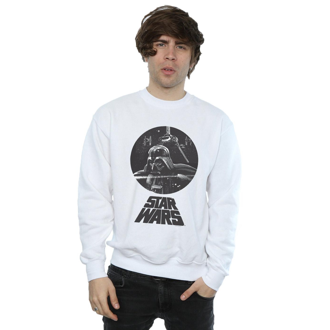 Star Wars Mens Darth Vader Bust Sweatshirt Walmart