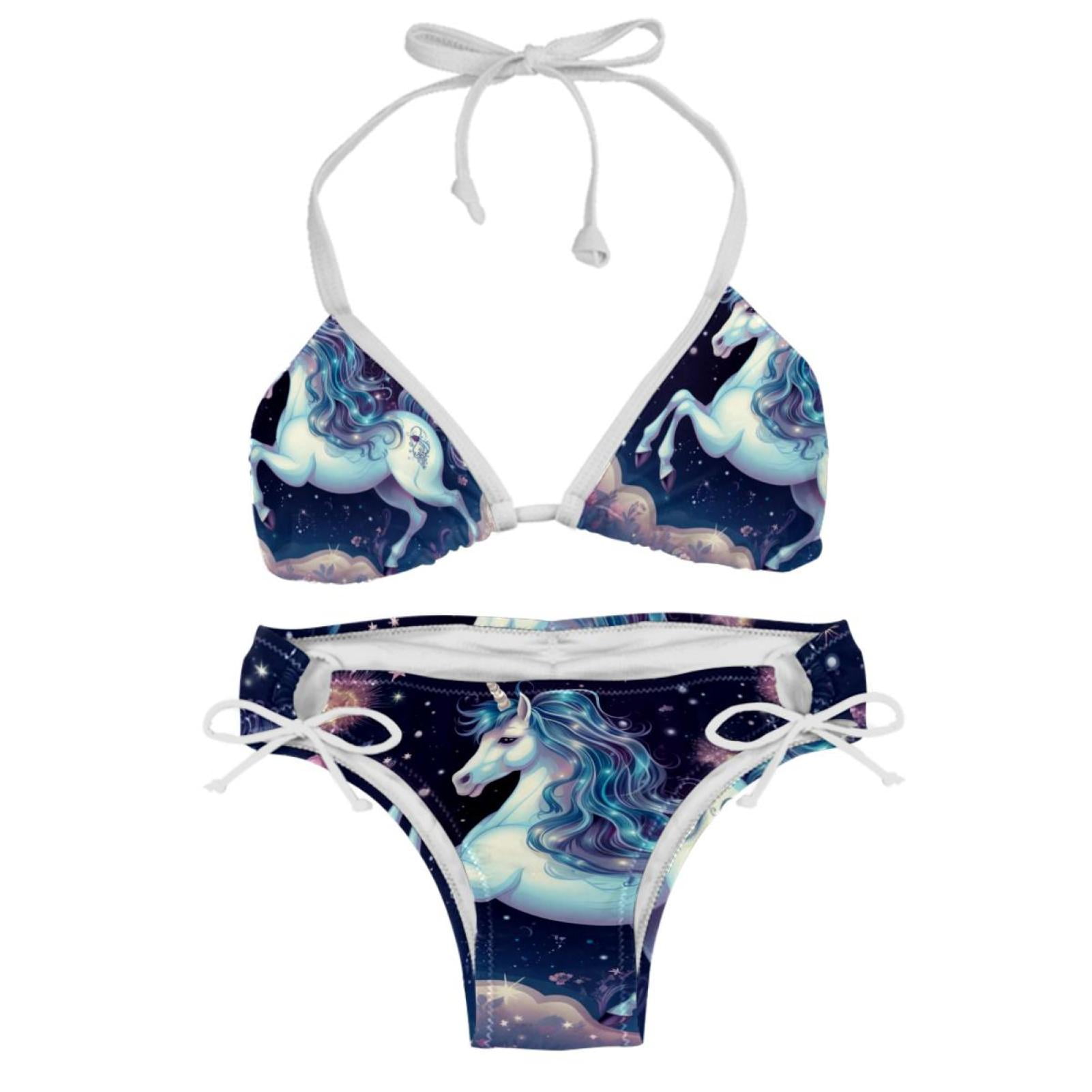 Starry Unicorn Bikini Set Swim Suit Detachable Sponge Adjustable Strap