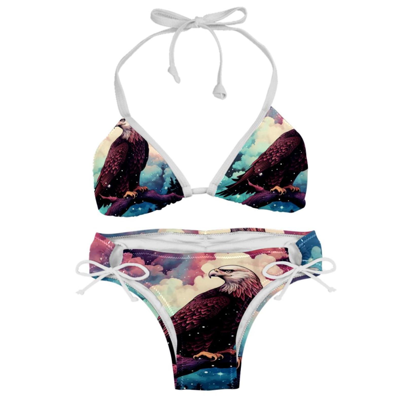 Starry Bird Swimsuit Bikini Set With Detachable Sponge And Adjustable