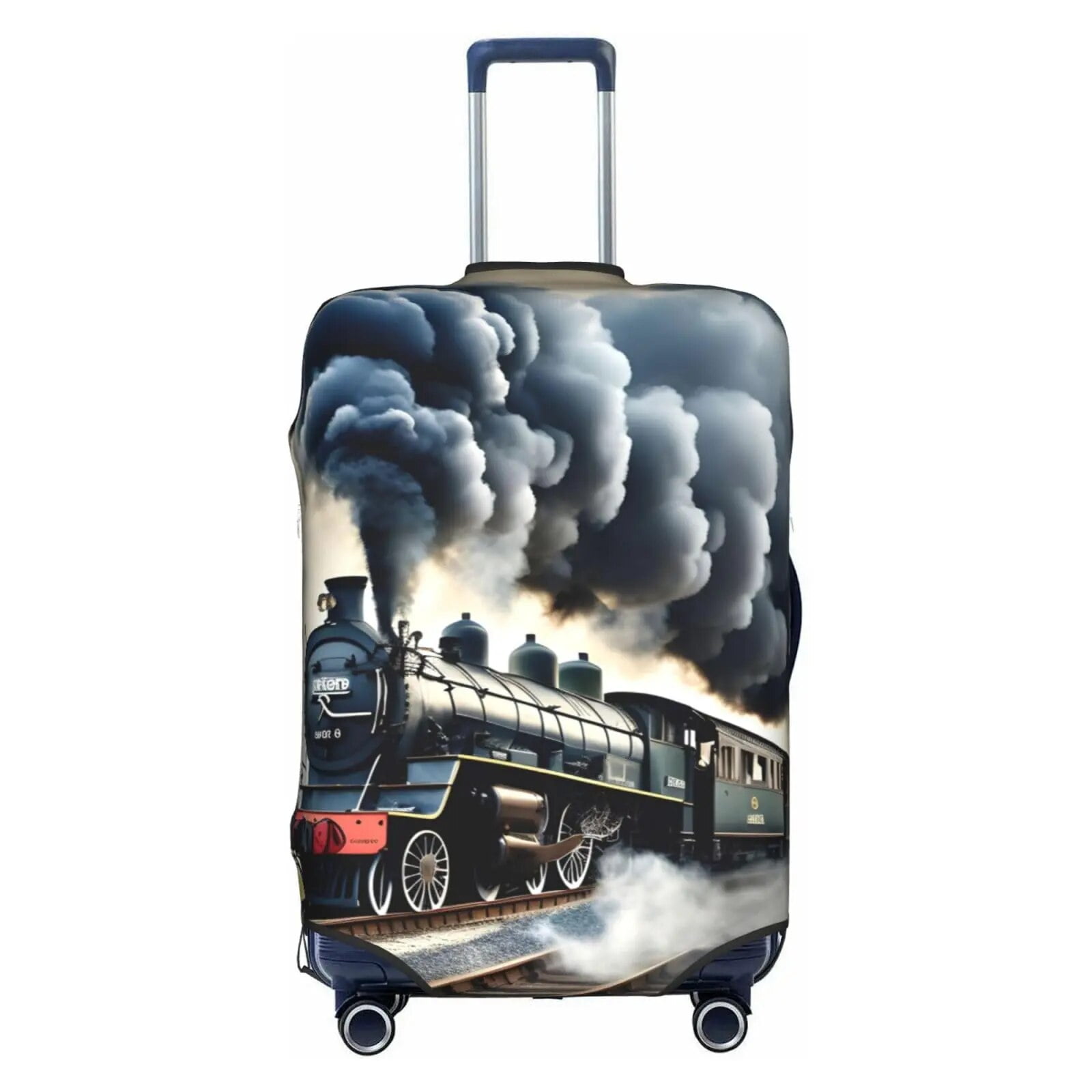 Steam Locomotive Print Elastic Luggage Cover Travel Suitcase Protector