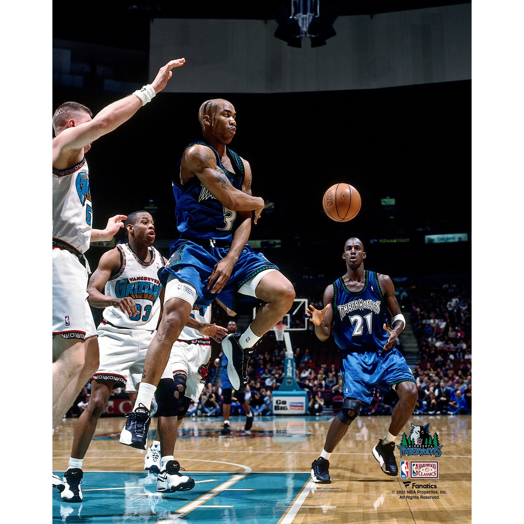 Stephon Marbury Minnesota Timberwolves Unsigned No Look Pass To Kevin