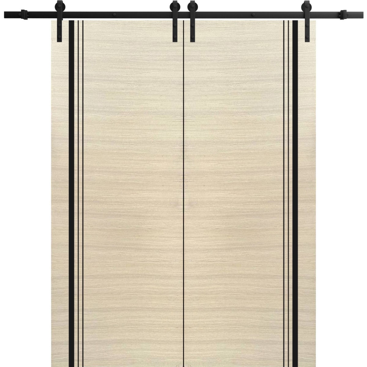 Sturdy Double Barn Door 84 X 84 Inches With Planum 0011 Natural