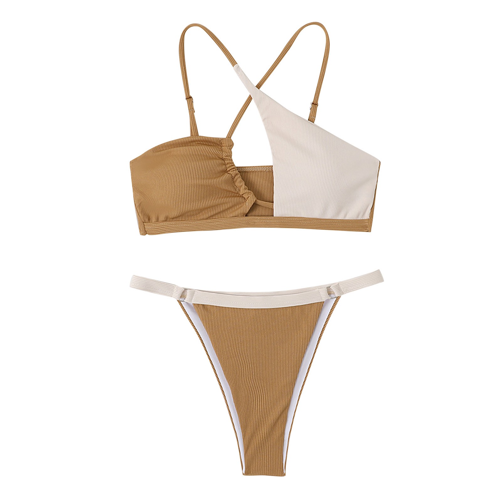 Sunizaiyi Women S Two Piece Swimsuit Front High Waisted Bikini Sets