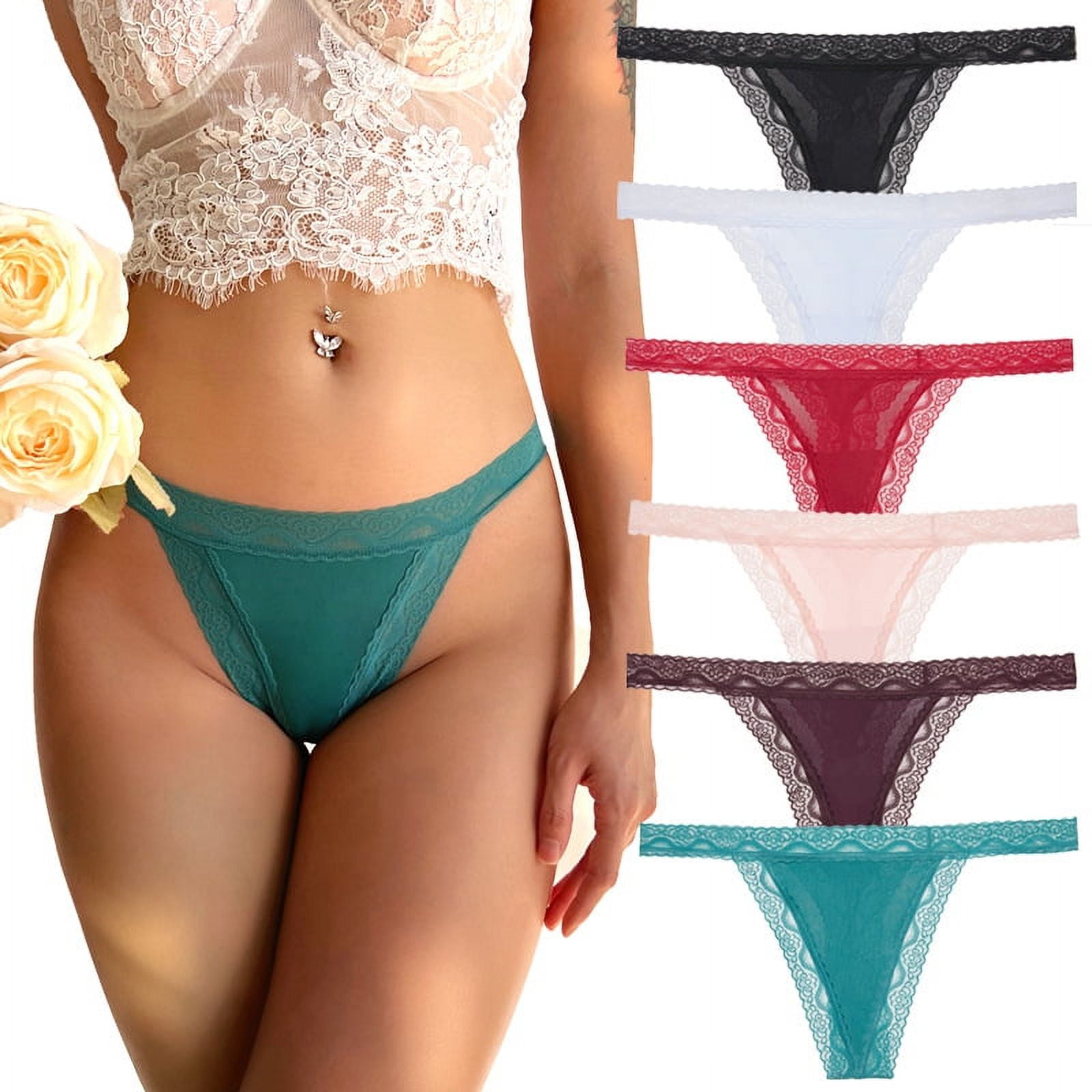 Sunm Boutique G String Thongs For Women Sexy Lace Low Rise Underwear