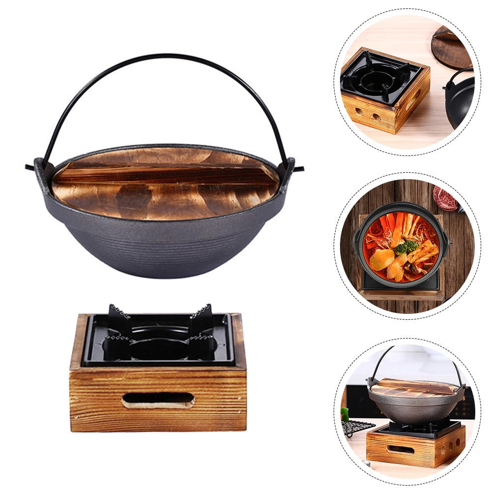 TABLZONE Cast Iron Hot Pot Square Cooking Pot Assorted Colors