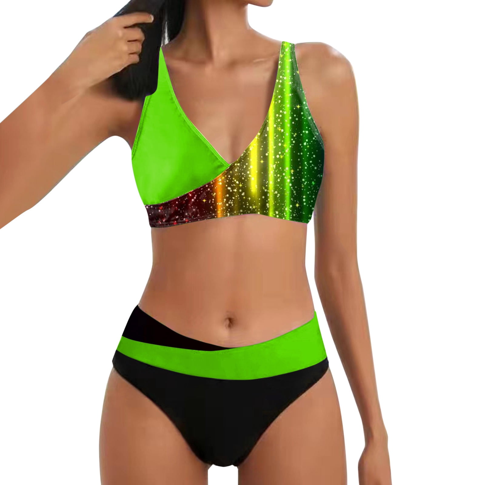 TAIAOJING Women Tummy Control Swimsuits One Piece Bikini Set Two Pieces