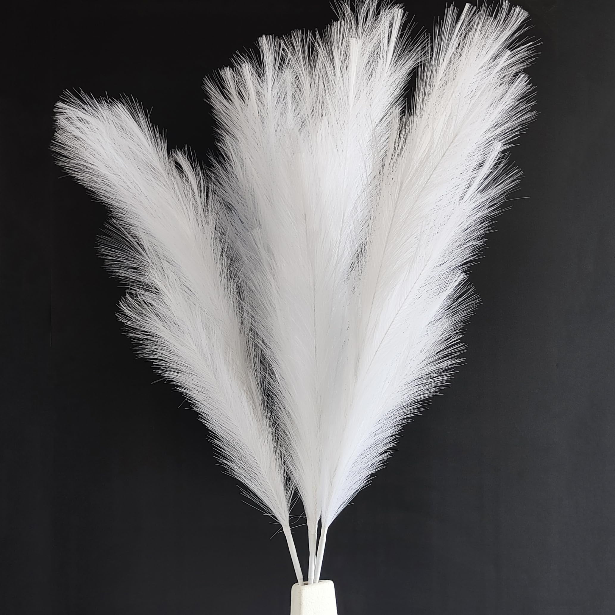 Tetou Stems Faux Pampas Grass Tall Big Pompous Grass Vase