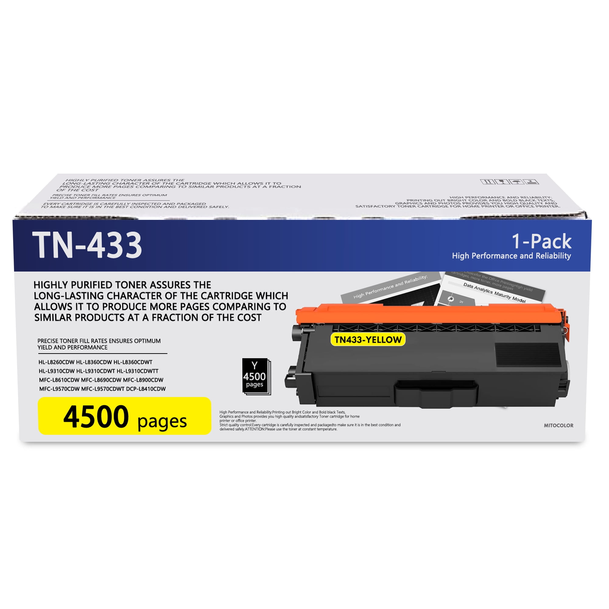 TN433 Toner Cartridges Replacement For Brother TN 433 Toner Cartridges