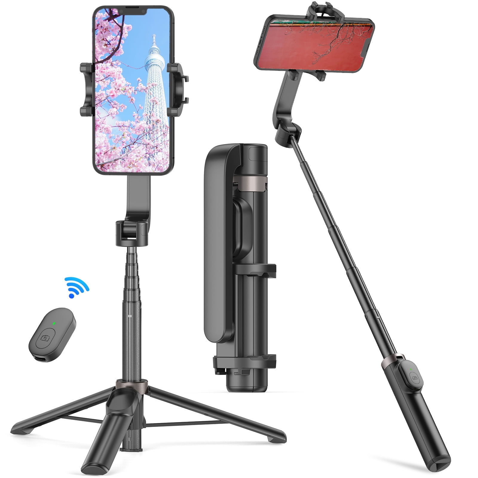 TONEOF Mini Tripod Stand For All Cellphones Phone Selfie Stick With