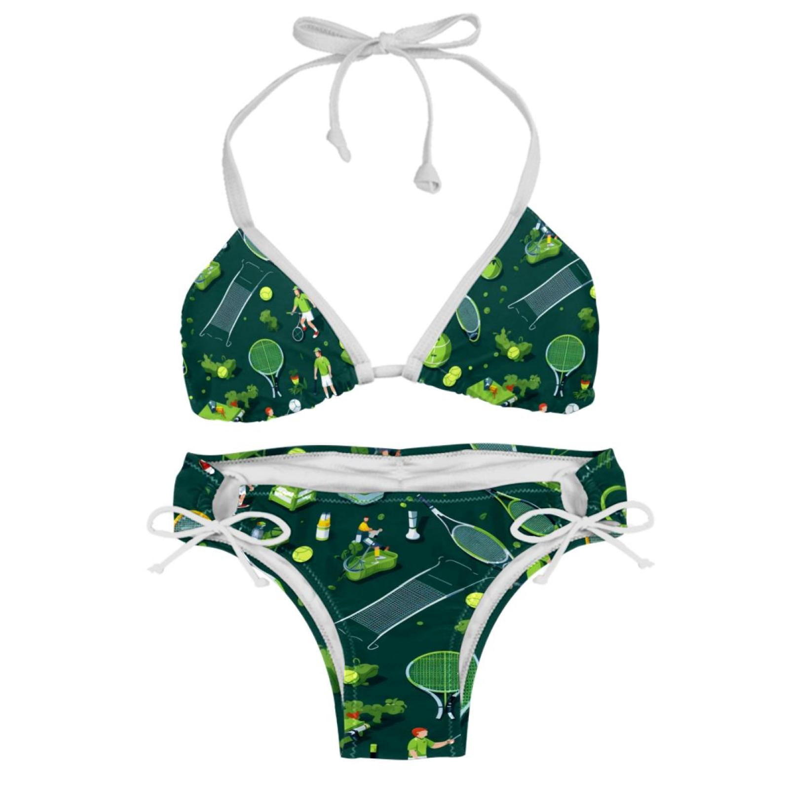 Tennis Detachable Sponge Adjustable Strap Bikini Set Two Pack Swimsuits