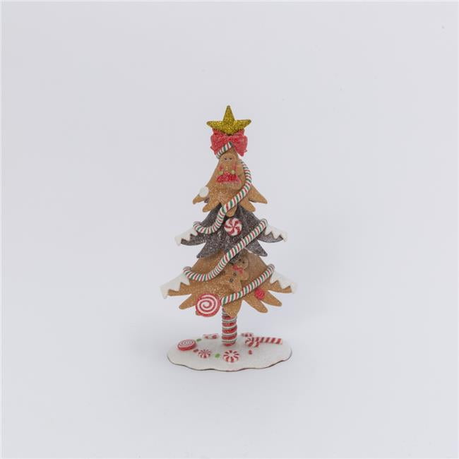 The Gerson Company 11 5 In Gingerbread Christmas Tree Tabletop Figurine