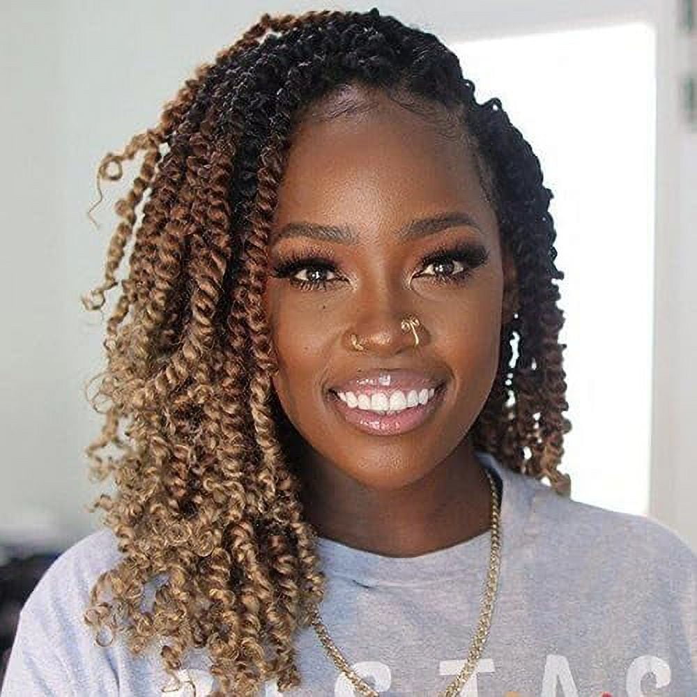 Tiana Passion Twist Hair Inch Packs Ombre Brown Pre Twisted